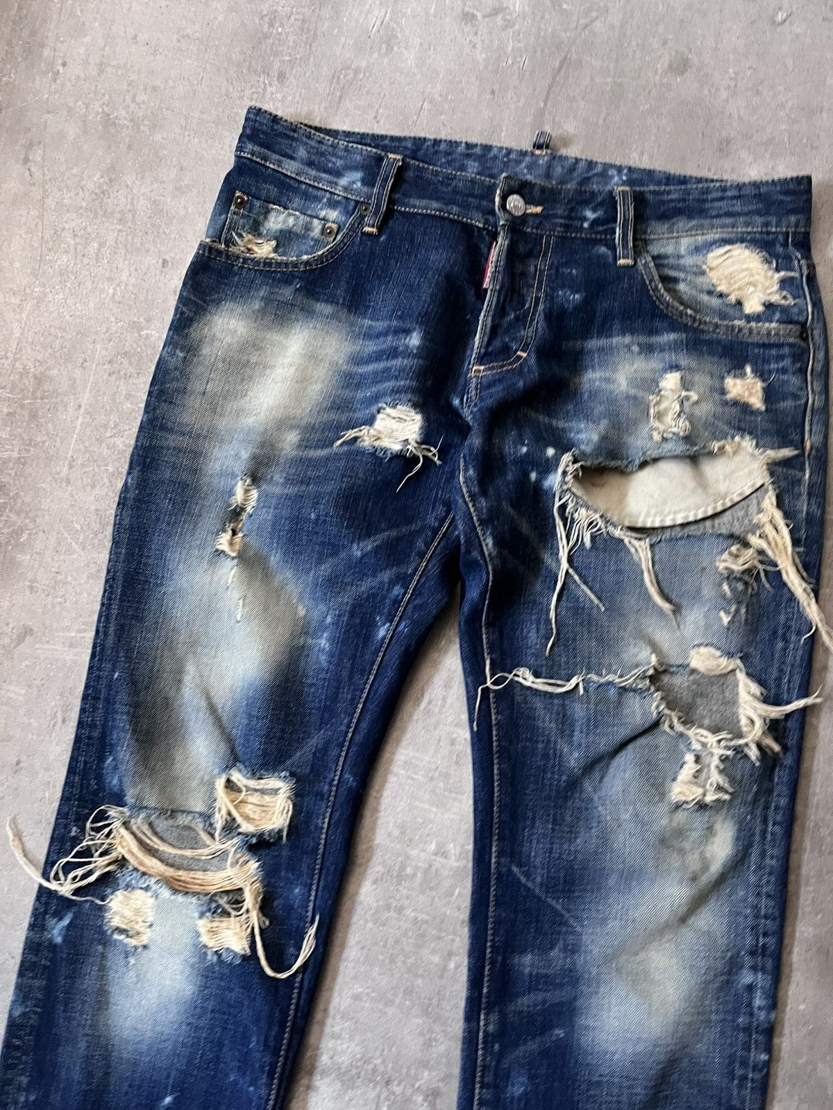 Dsquared2 Dsquared2 S/S 2010 Runway jeans distressed navy blue Size US 34 / EU 50 - 5 Thumbnail