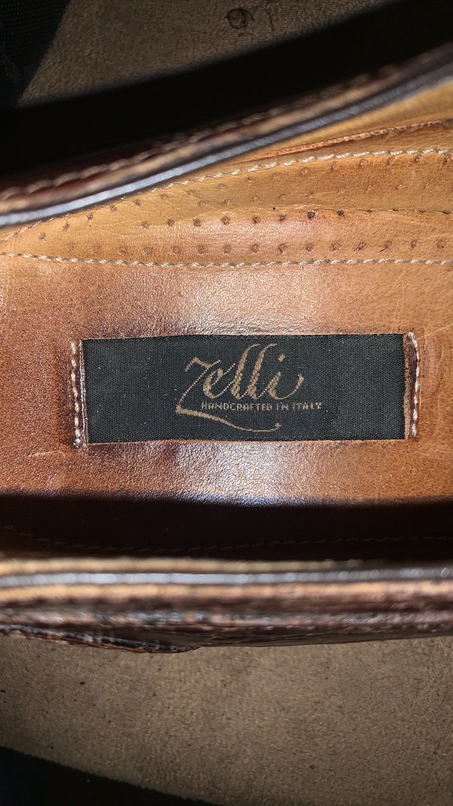 Zelli Genuine Andrea Crocodile Cognac Zelli Dress Shoes Size US 11 / EU 44 - 6 Thumbnail