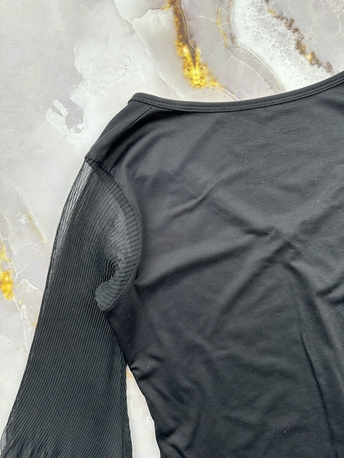 Japanese Brand Vintage Long Sleeve With Flared Mesh Sleeves Size XS / US 0-2 / IT 36-38 - 9 Thumbnail