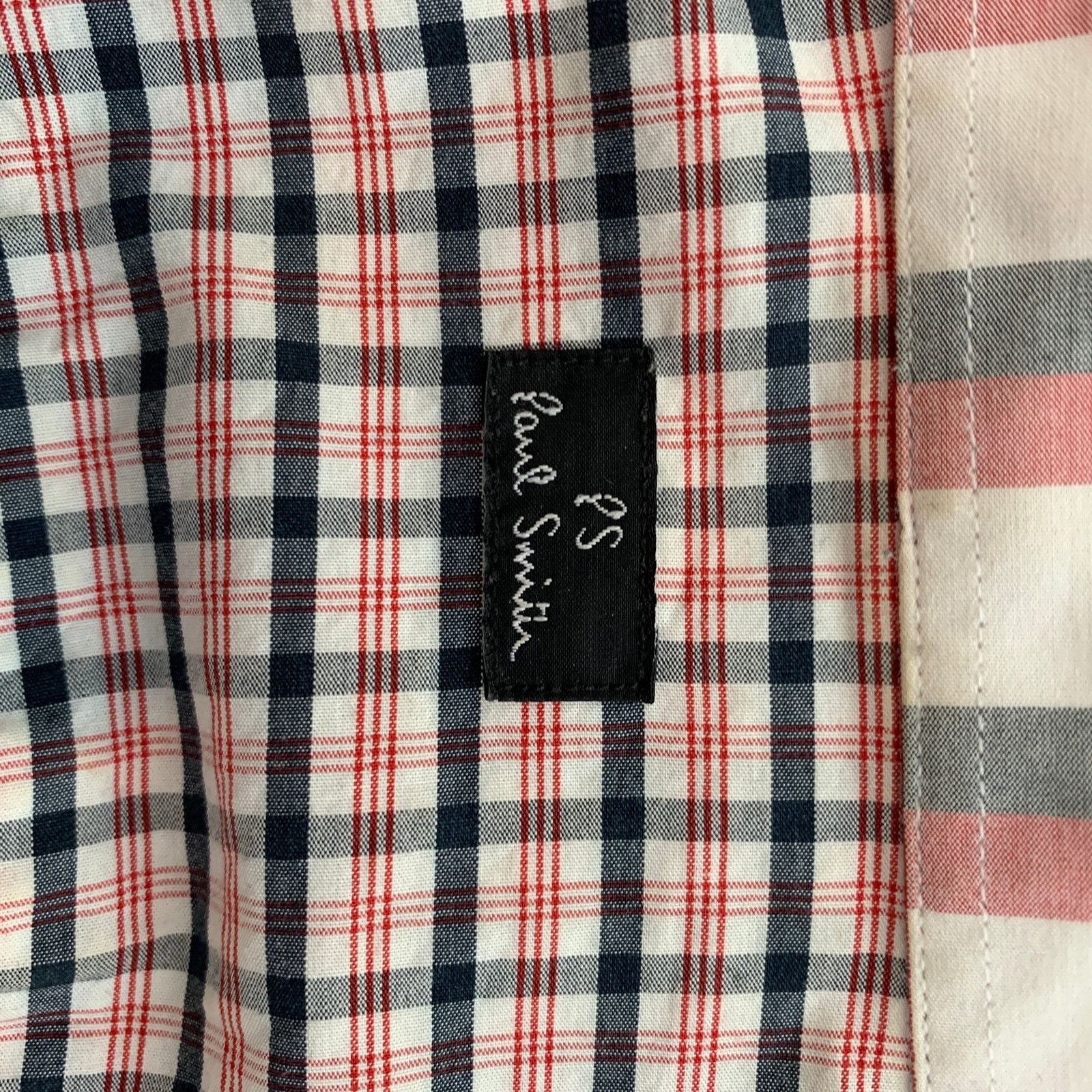 Paul Smith Size L White & Red Checkered Cotton Long Sleeve Shirt Size US L / EU 52-54 / 3 - 5 Thumbnail