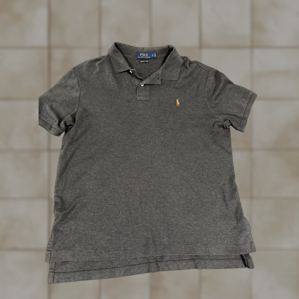 Polo Ralph Lauren Polo Ralph Lauren Polo Shirt Mens L Gray Short Sleeve Embroidered Logo Classic Sports Golf Shirt Size US L / EU 52-54 / 3 - 1 Thumbnail