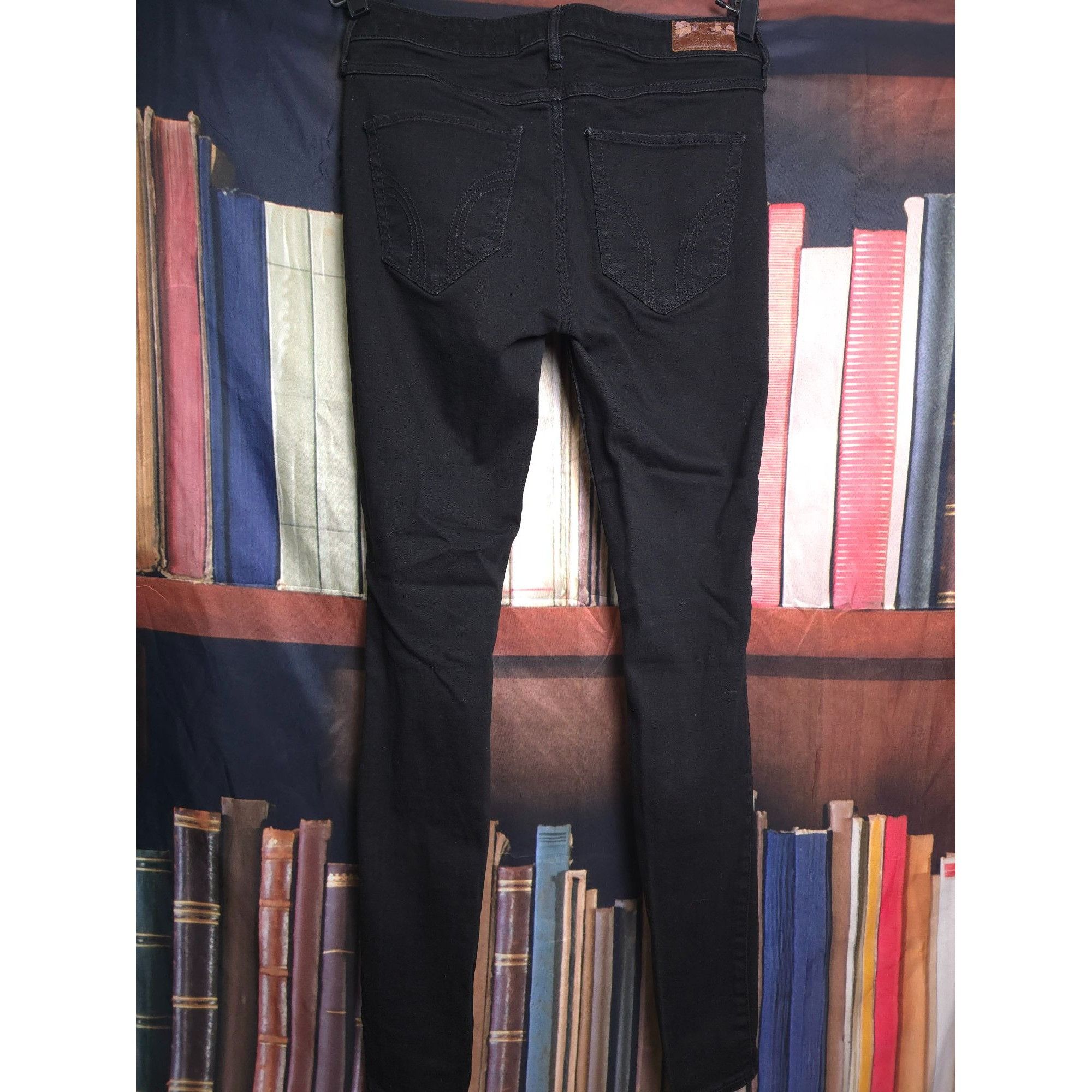 Hollister Hollister Mid-Rise Super Skinny Classic Stretch Black Jeans Size 28" / US 6 / IT 42 - 9 Thumbnail