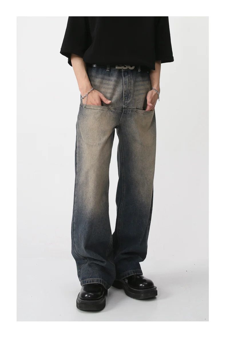 Designer × Japanese Brand Vintage Style Washed Jeans High Waist Front Pocket Size US 32 / EU 48 - 2 Thumbnail