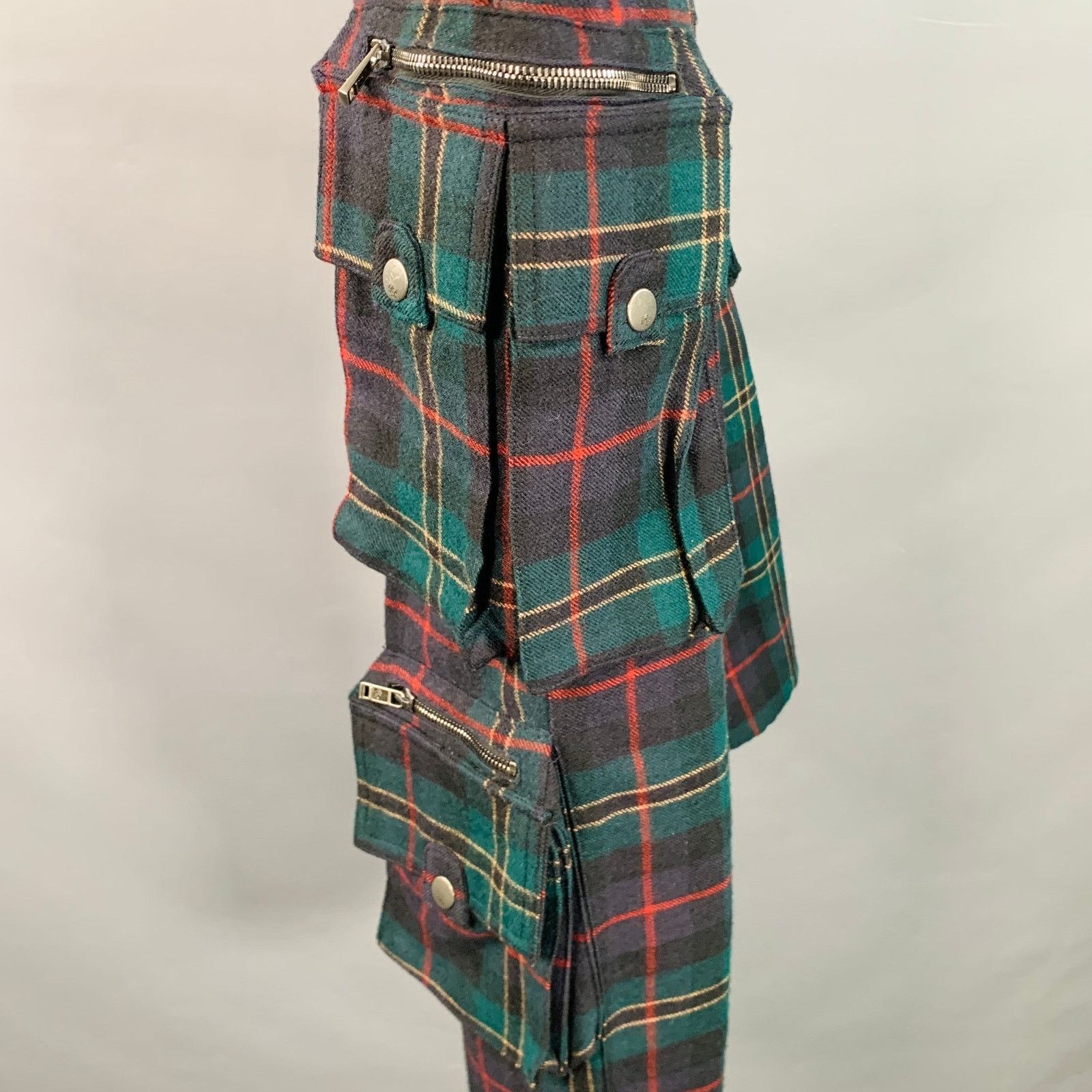 Ralph Lauren RALPH LAUREN Size 34 Green Red Plaid Wool Cargo Casual Pants Size US 34 / EU 50 - 3 Thumbnail