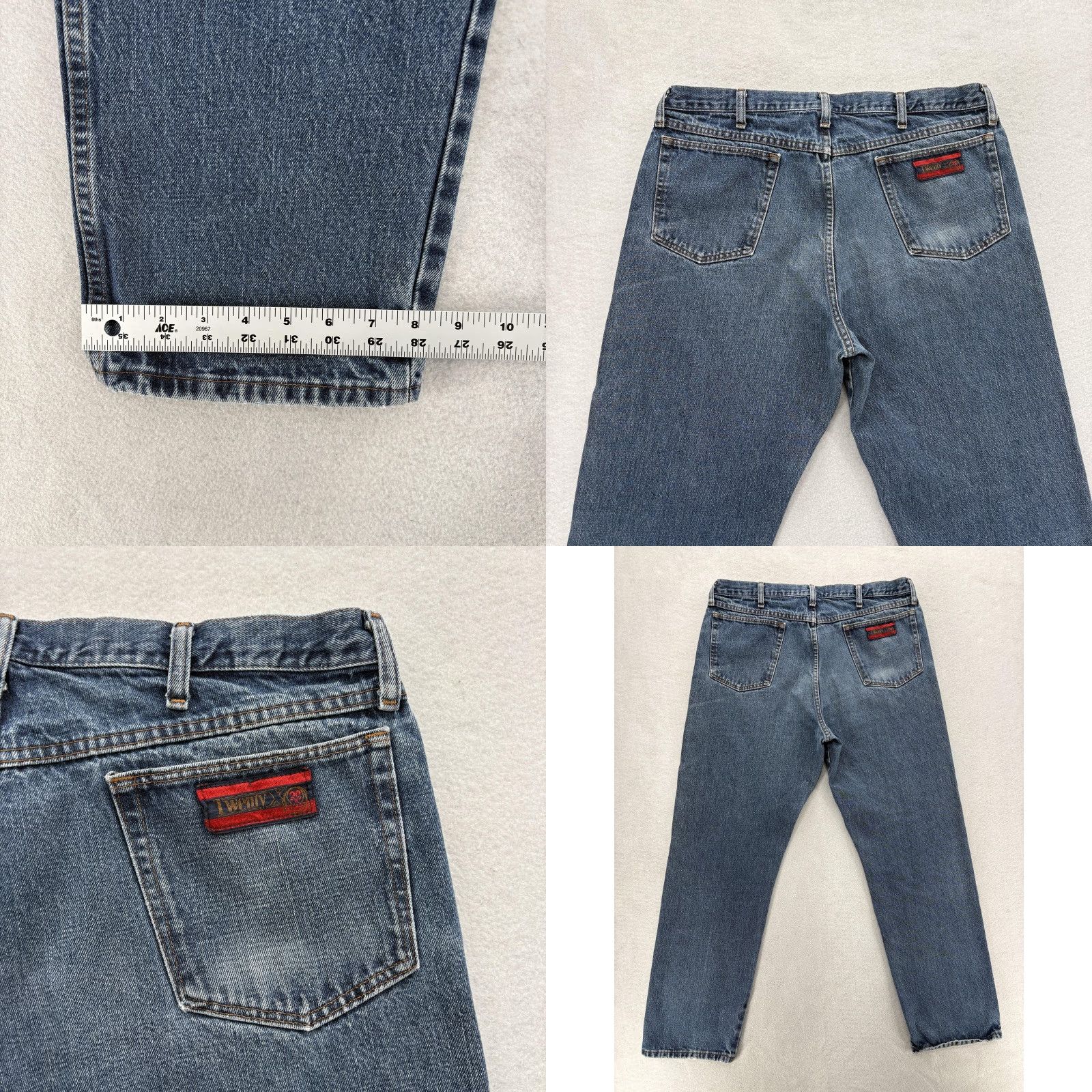 Wrangler Wrangler 20X Relaxed Straight Jeans Mens 36x32 Blue Medium Wash Denim Cowboy Y2K Vans? Size US 36 / EU 52 - 8 Thumbnail