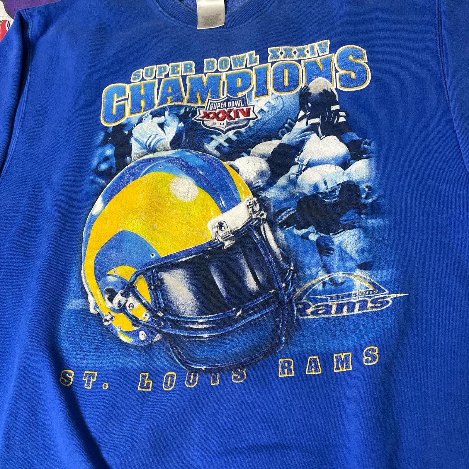 NFL × Pro Player × Vintage Vintage 2000 NFL St. Louis Rams Super Bowl Football Crewneck Size US L / EU 52-54 / 3 - 3 Thumbnail