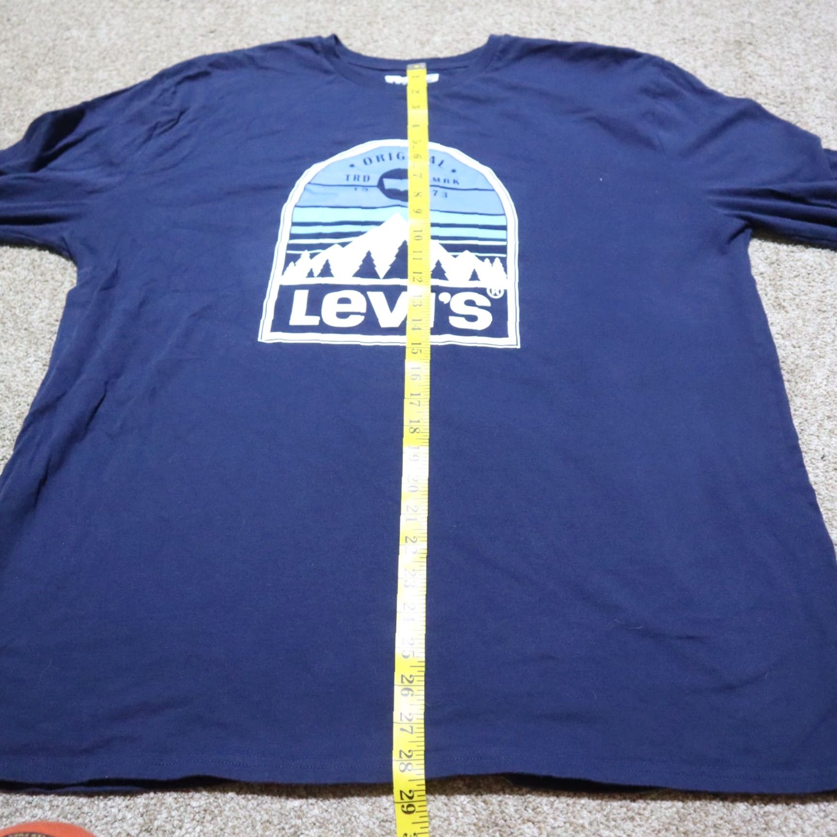 Levi's Levis Shirt Men 2XL Blue Long Sleeve T-Shirt Crew Neck Vintage No Size US XXL / EU 58 / 5 - 5 Thumbnail