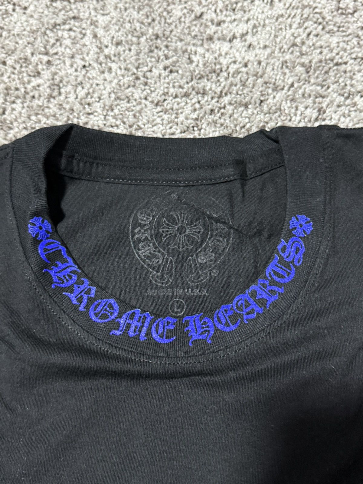 Chrome Hearts Chrome Hearts Long Sleeve Neck Logo Tee Size US L / EU 52-54 / 3 - 4 Thumbnail