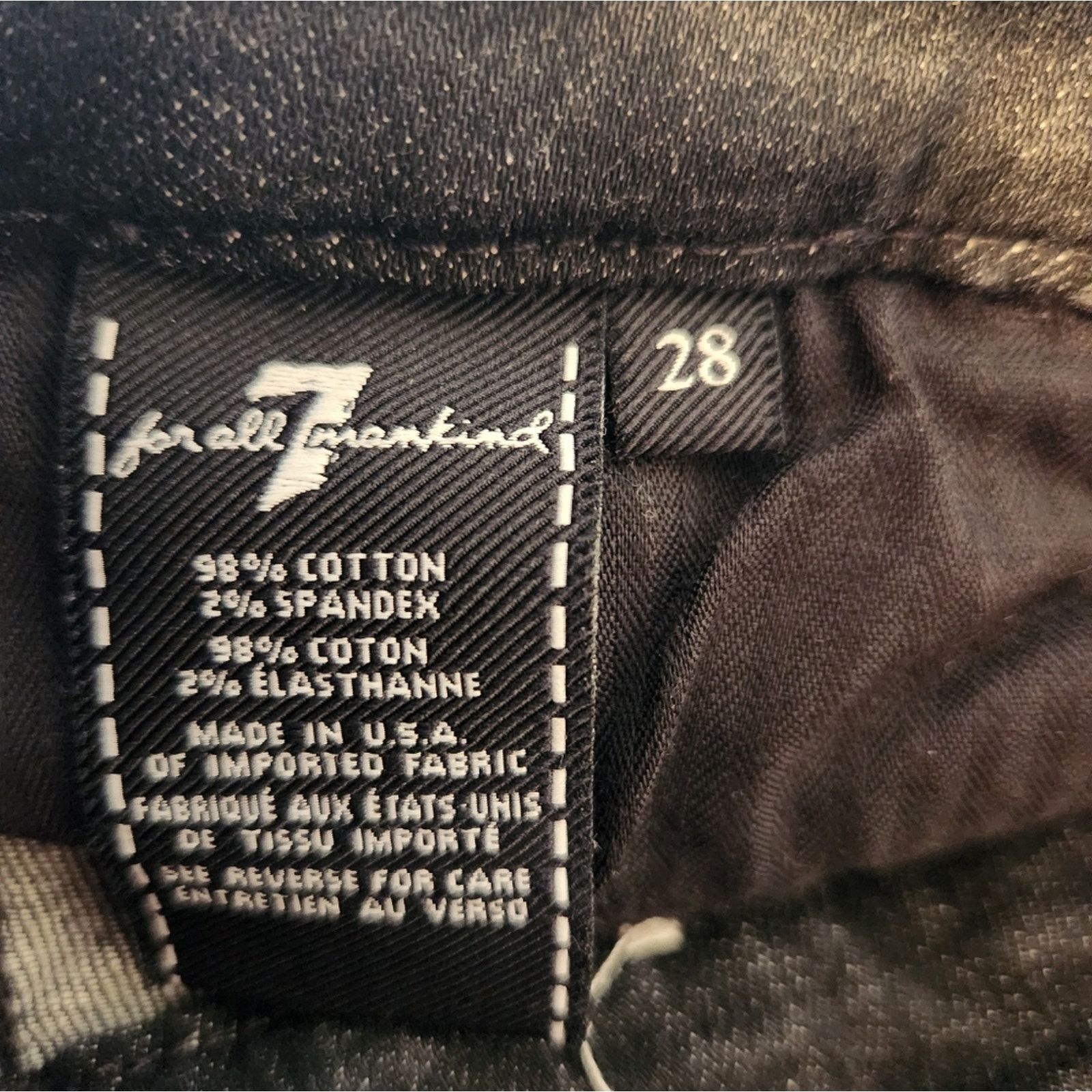 7 For All Mankind 7 For All Mankind High Waist Skinny Black Jeans 28 Size 28" / US 6 / IT 42 - 5 Thumbnail