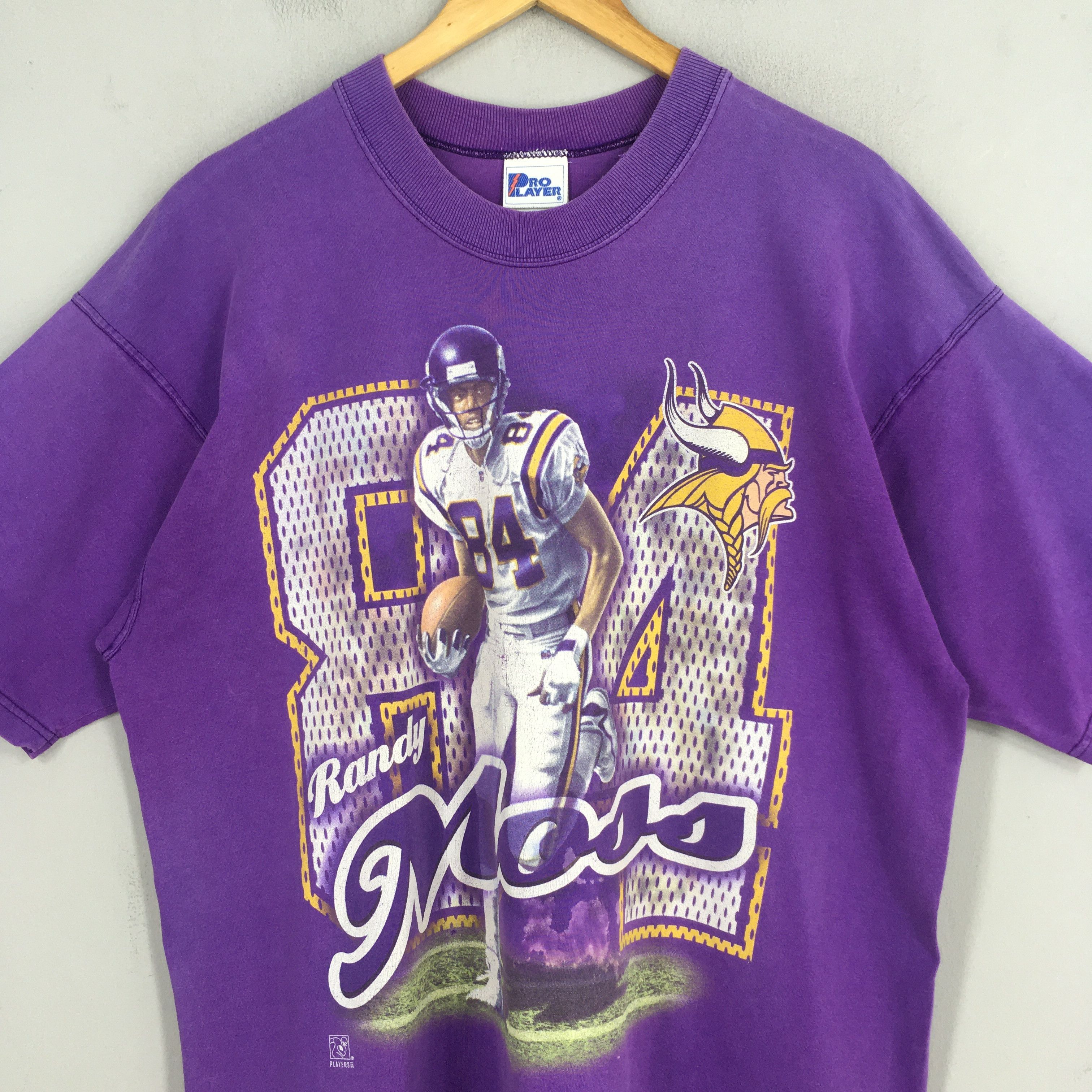NFL × Pro Player Minnesota Vikings NFL Champions Randy Moss #84 Tshirt XLarge Size US XL / EU 56 / 4 - 2 Thumbnail