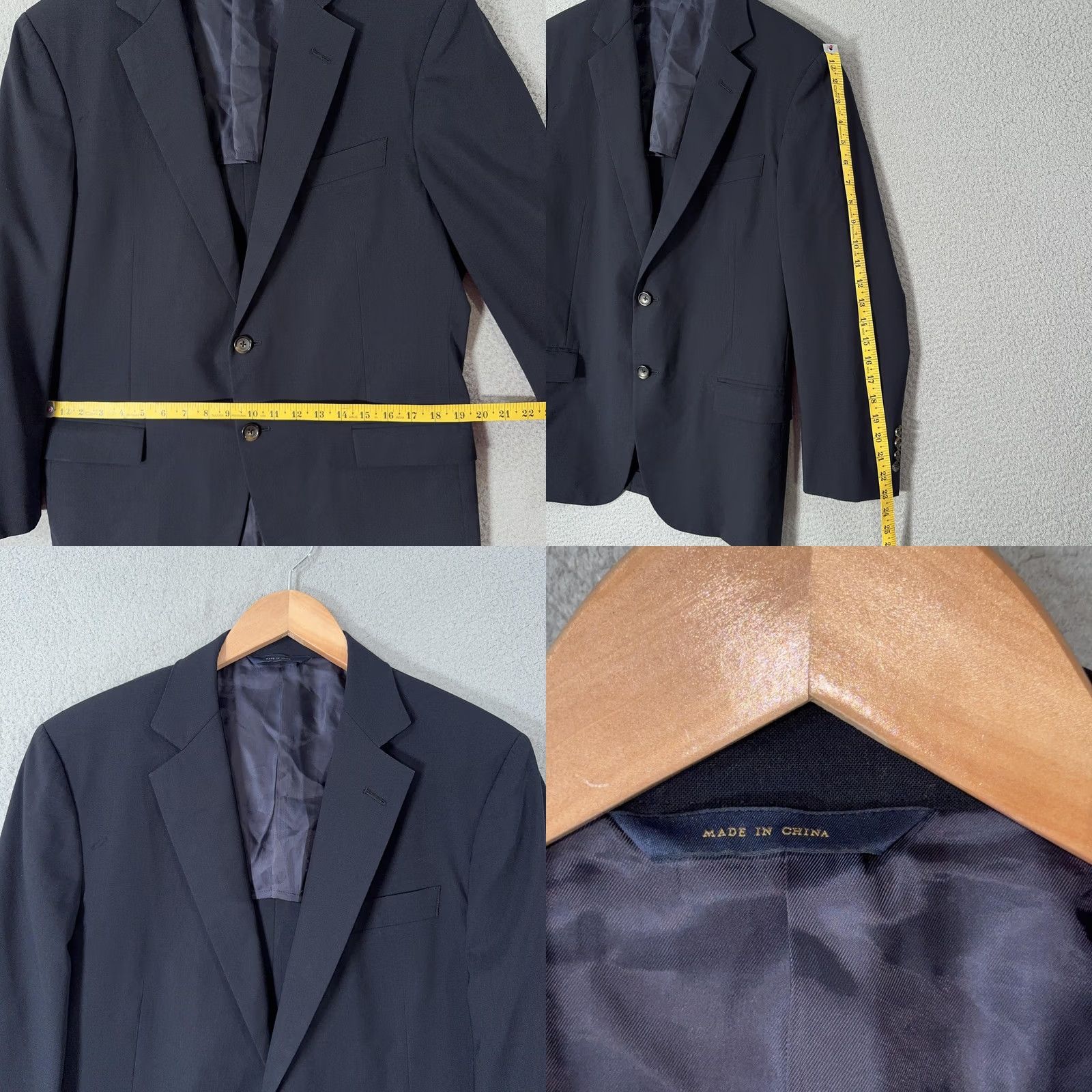 Brooks Brothers Brooks Brothers BrooksCool Fitzgerald Blazer Men 40 Short Blue Solid Wool-Blend Summer Lightweight Suit Jacket Slim Notch 2-Button Four-Button Cuffs Size US 40 / EU 56 - 10 Thumbnail