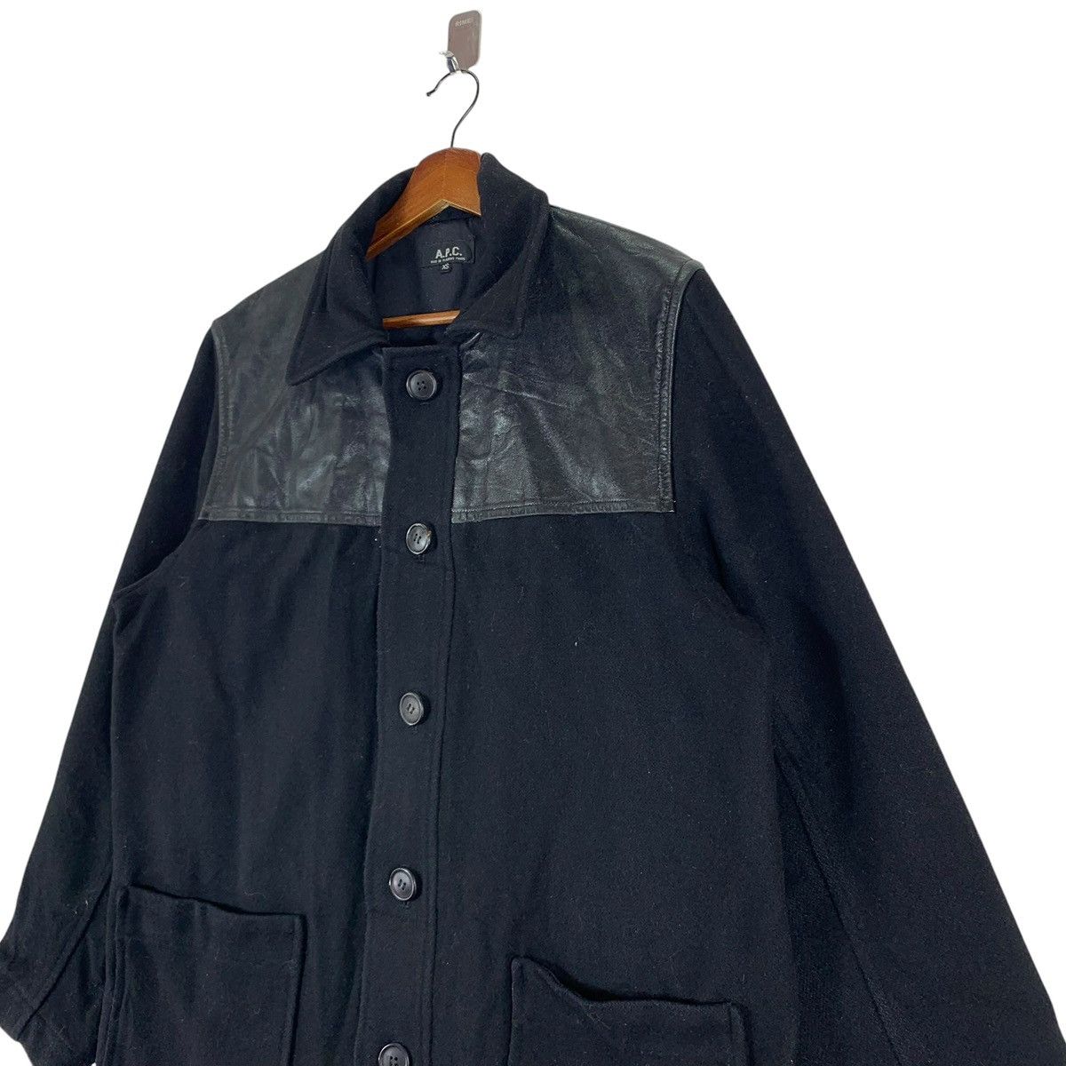 A.P.C. VINTAGE A.P.C FRANCE LEATHER PART WOOL BUTTON JACKET Size US XS / EU 42 / 0 - 3 Thumbnail