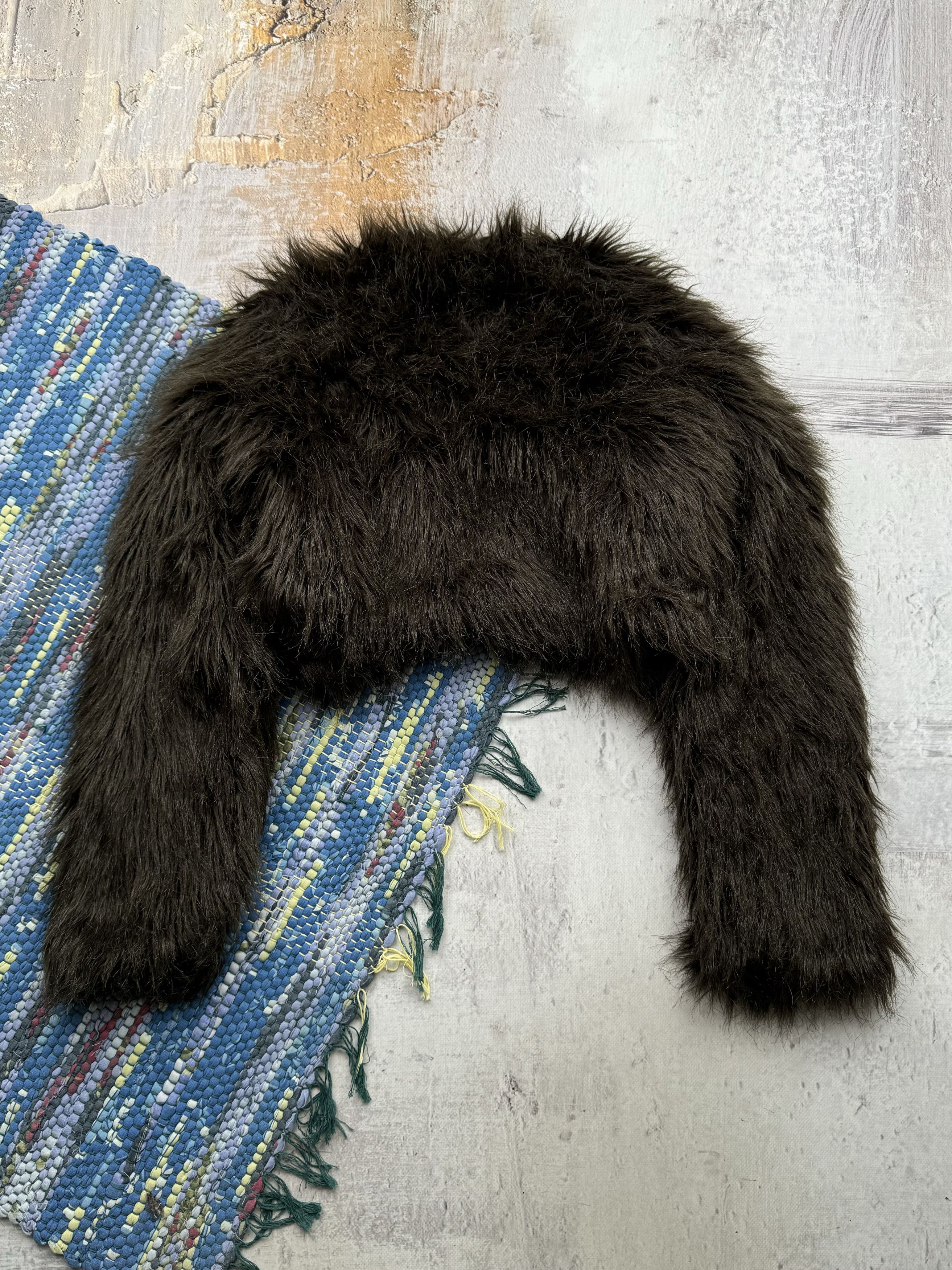 Vintage Vintage Cropped Faux Fur Coat A413D15(433) Size S / US 4 / IT 40 - 5 Thumbnail