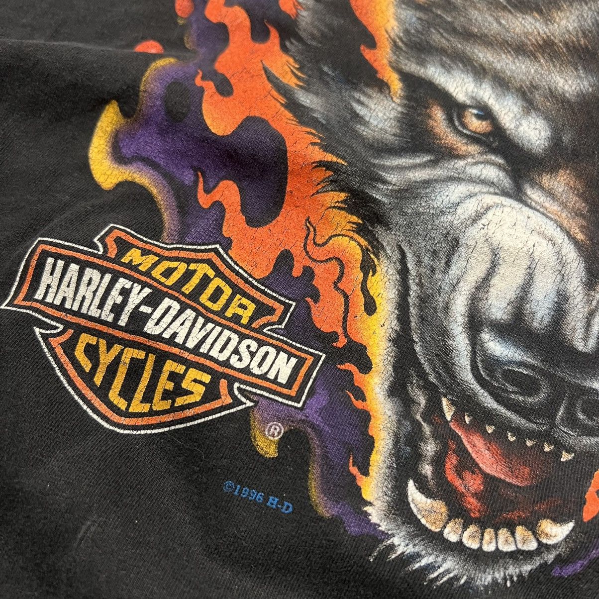Vintage Vintage 1996 Harley Davidson wild Flames t shirt sturgis Size US L / EU 52-54 / 3 - 5 Thumbnail