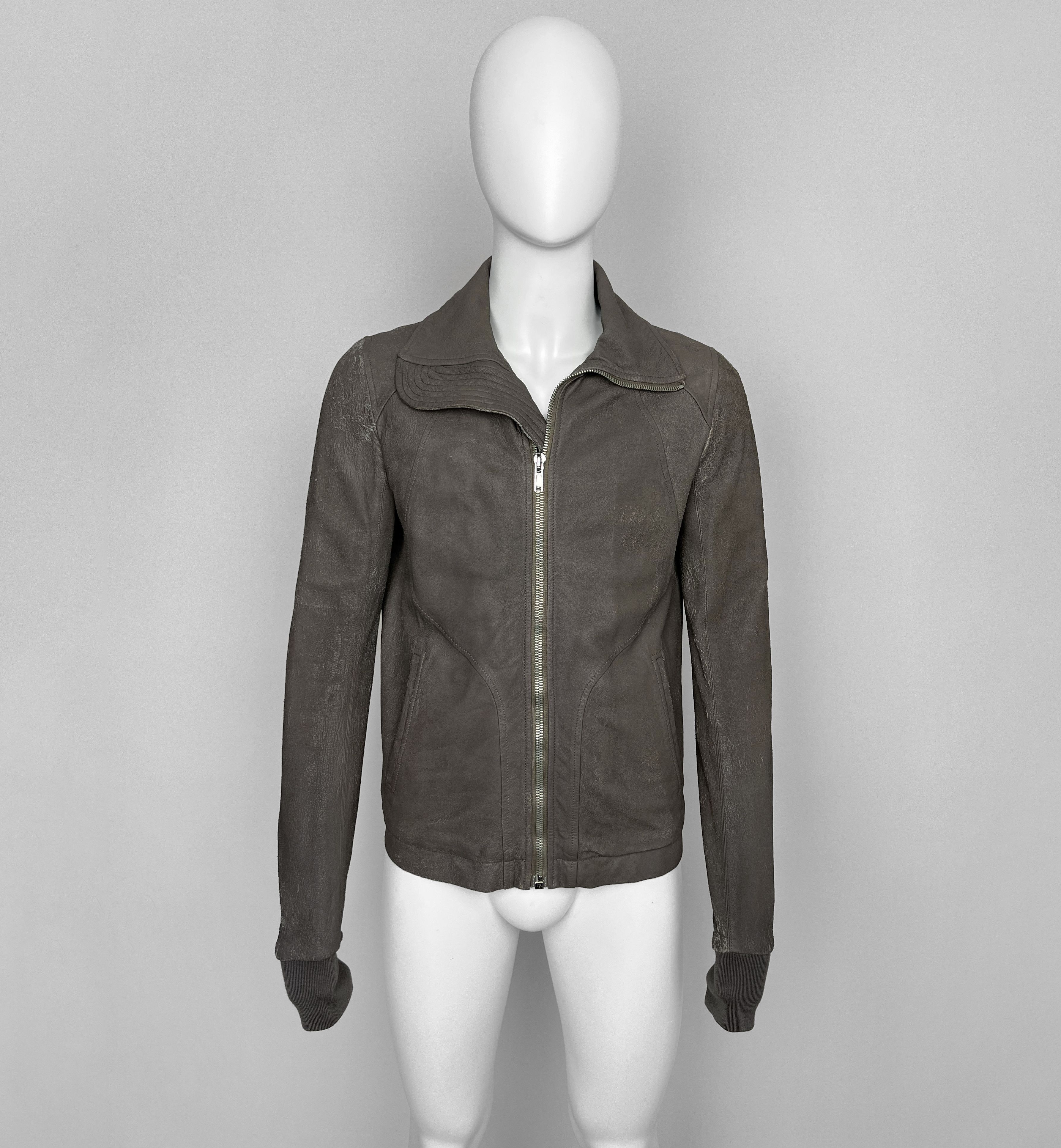 ジャケット・アウター Rick Owens Lamb leather Rick Owens Vintage Intarsia Lamb Leather Jacket - Ākaibu Store