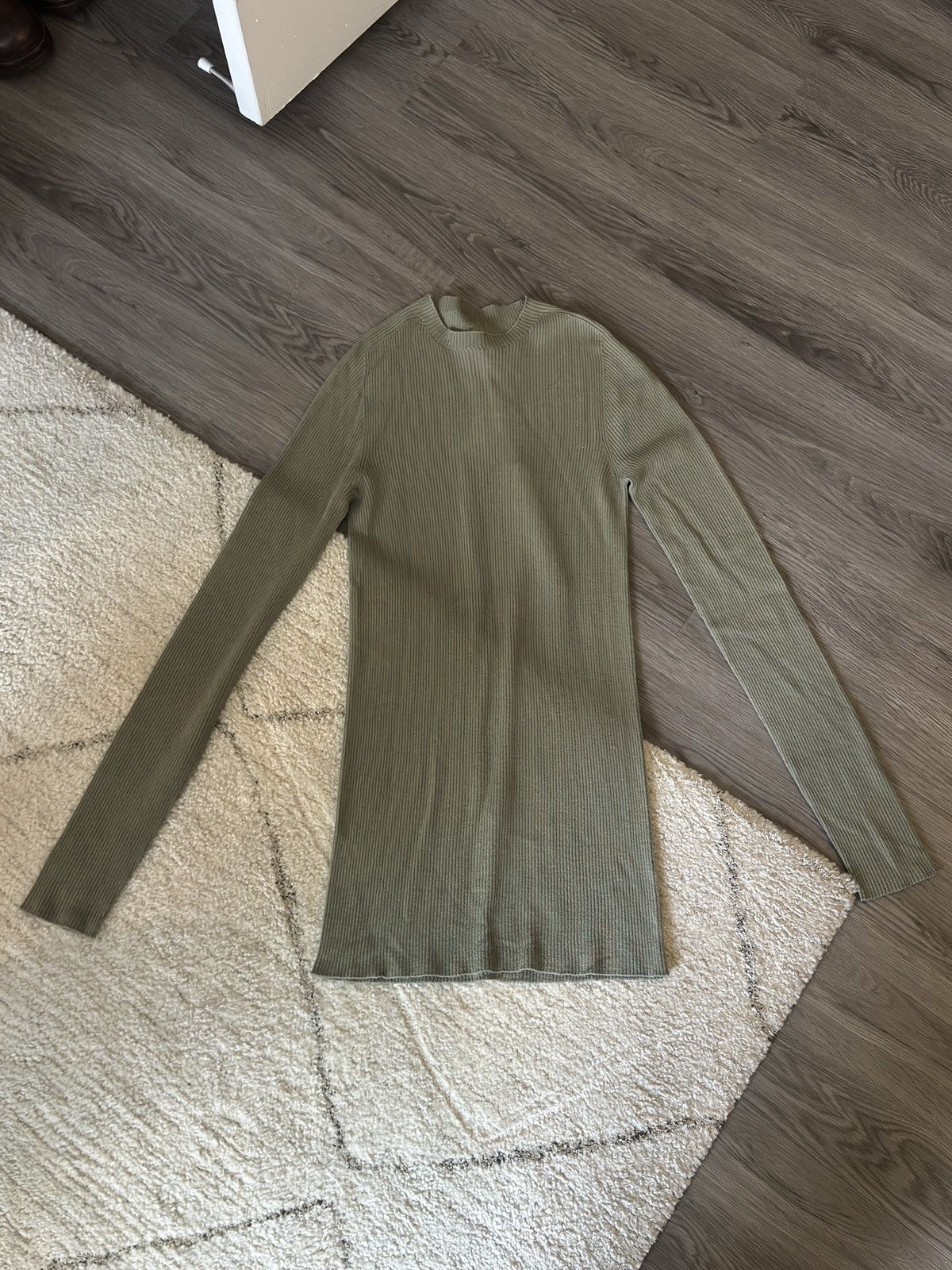 Rick Owens S/S 25 Hollywood Ribbed Round Neck Long Sleeve
