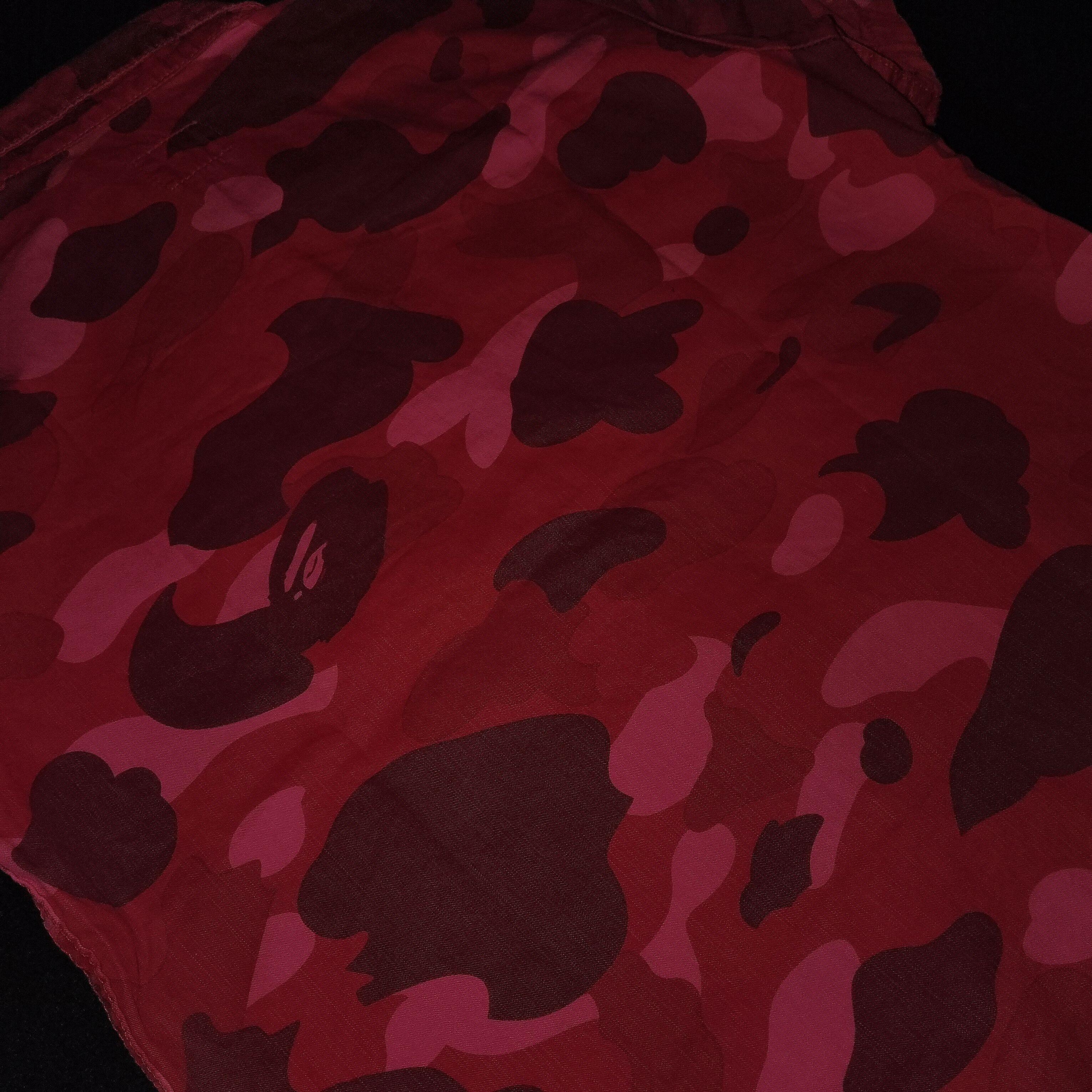 Bape 2006 Bape Kids Red Camo Militery Button Up Size US XXS / EU 40 - 6 Thumbnail