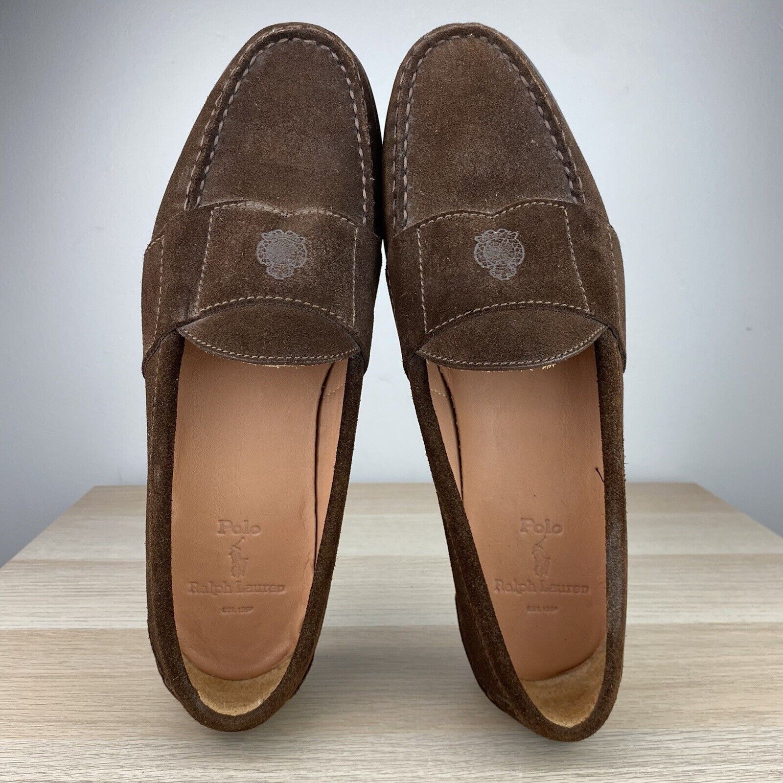 Polo Ralph Lauren Vintage Polo Ralph Lauren Suede Crest Loafers Leather 11.5D Size US 11.5 / EU 44-45 - 10 Thumbnail