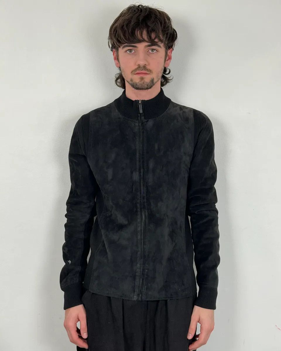 Gucci AW2003 Gucci Wool & Suede Hybrid Black Leather Jacket by Tom Ford Size US M / EU 48-50 / 2 - 2 Thumbnail