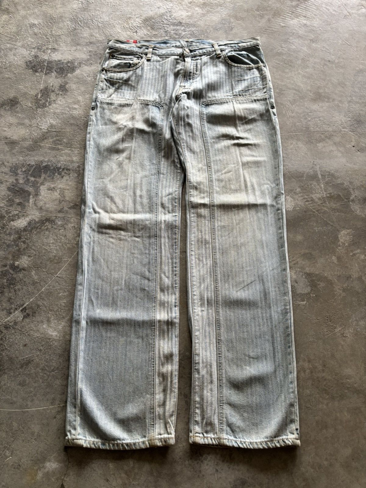 BLUE WAY HICKORY STONE WASHED FADE JAPANESE HARAJUKU STYLE