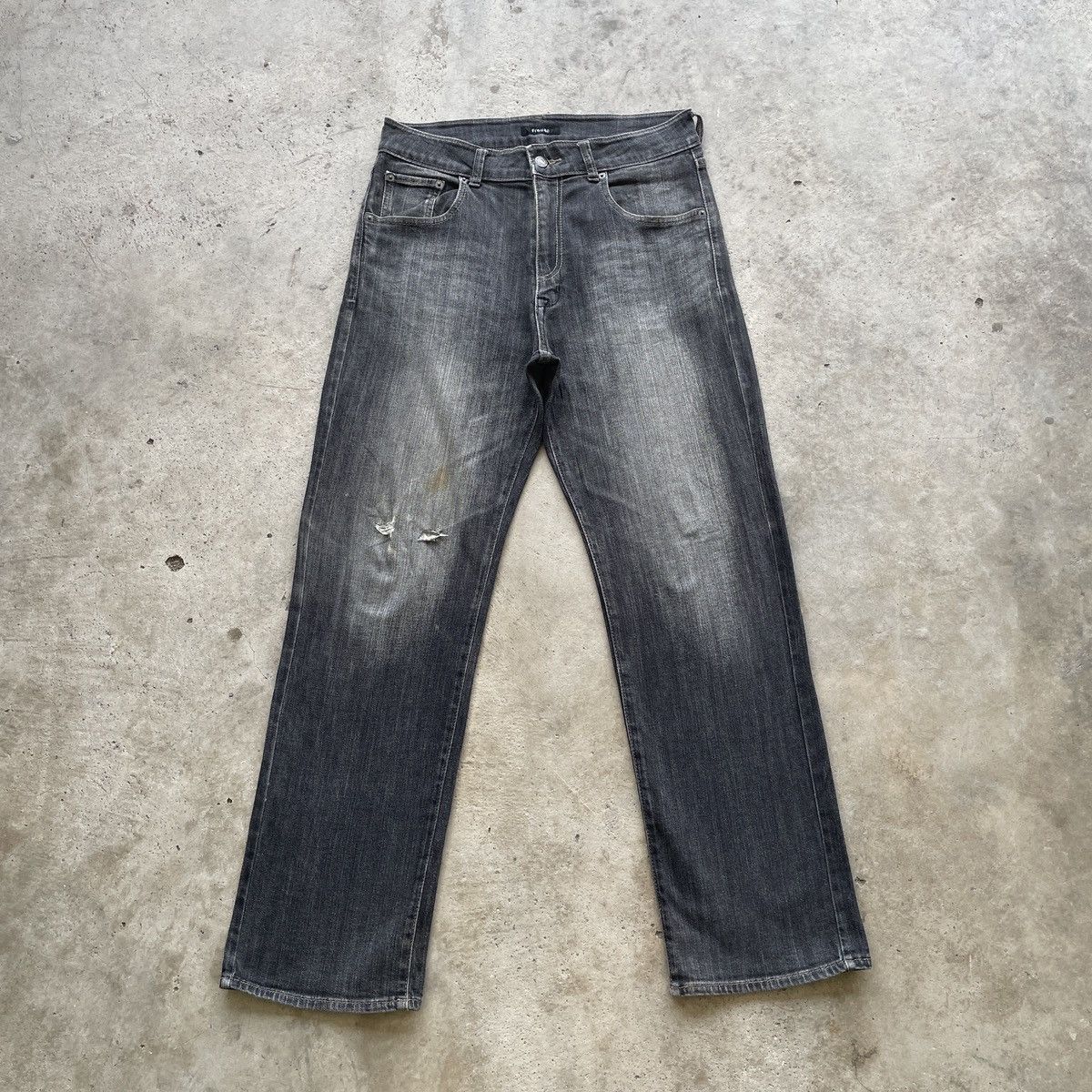 Japanese Brand Vintage Japanese Jeans Black Faded Denim Pants W31x30 Size US 31 - 1 Thumbnail