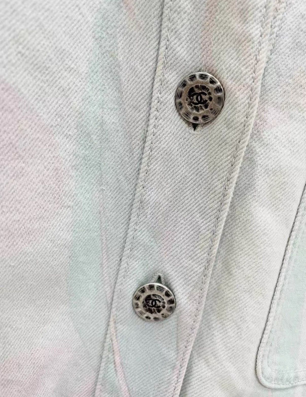 Chanel Chanel Fashion Tie-Dye Washed Denim Jacket J33 Size XS / US 0-2 / IT 36-38 - 3 Thumbnail