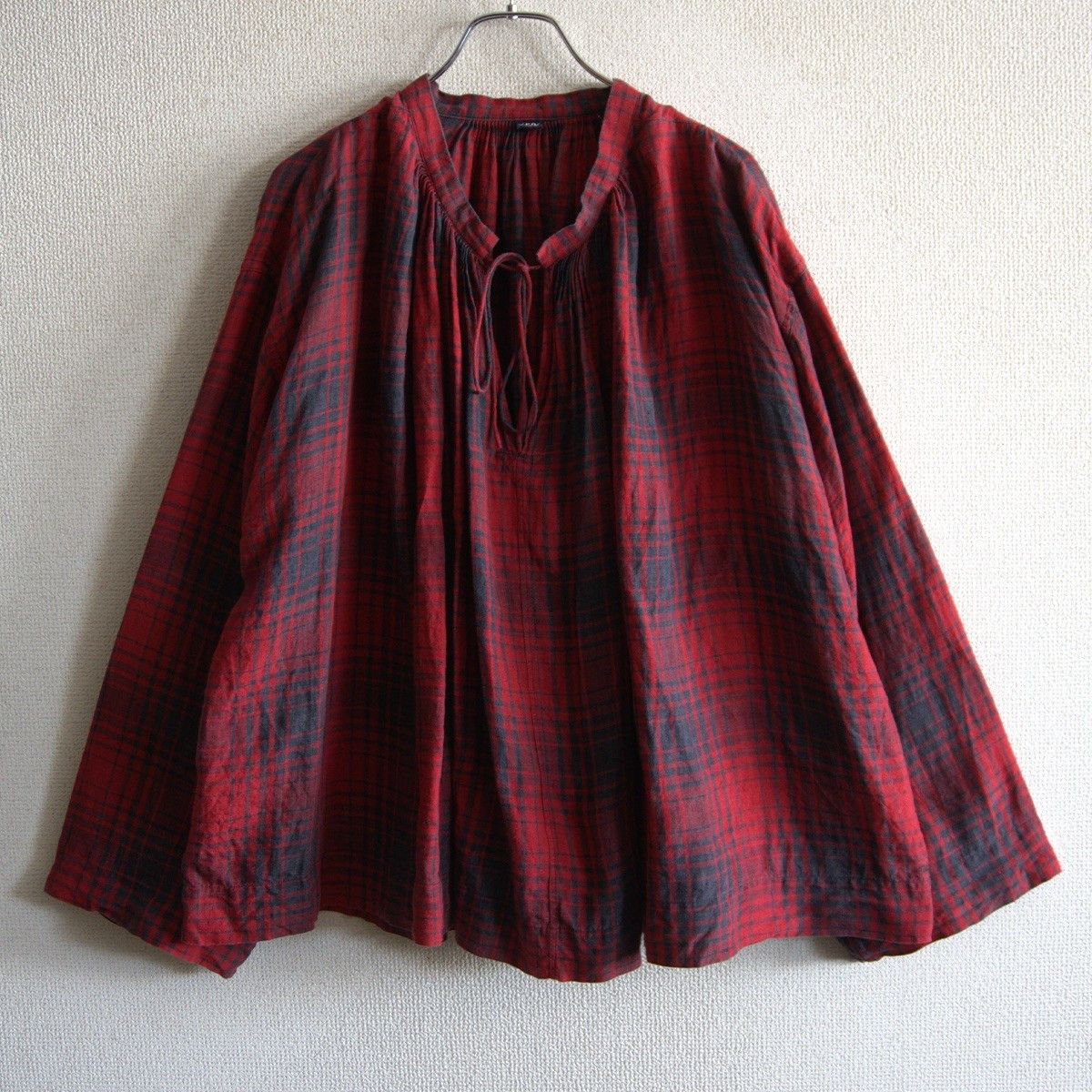 Vintage 45R Linen Buffalo Check Blouse Size 0 Size US XXL / EU 58 / 5 - 1 Thumbnail