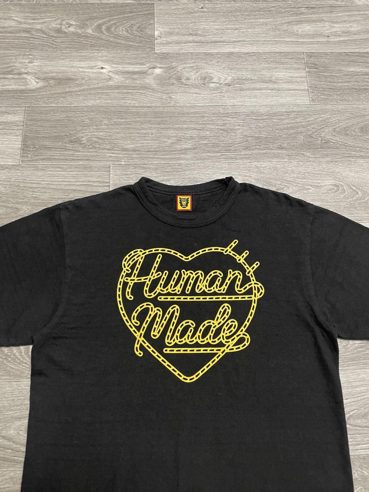 Human Made Human Made Heart Logo T-Shirt Black/Yellow Made In Japan Size US M / EU 48-50 / 2 - 2 Thumbnail