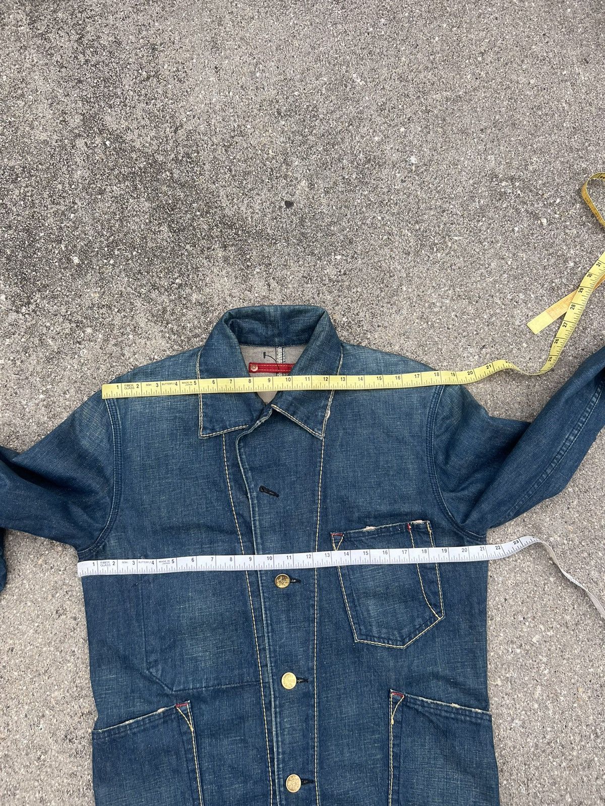Levi's × Vintage Vintage 2002 Levi’s Redloop Distress Fade Denim Chore Jacket Size US M / EU 48-50 / 2 - 3 Thumbnail