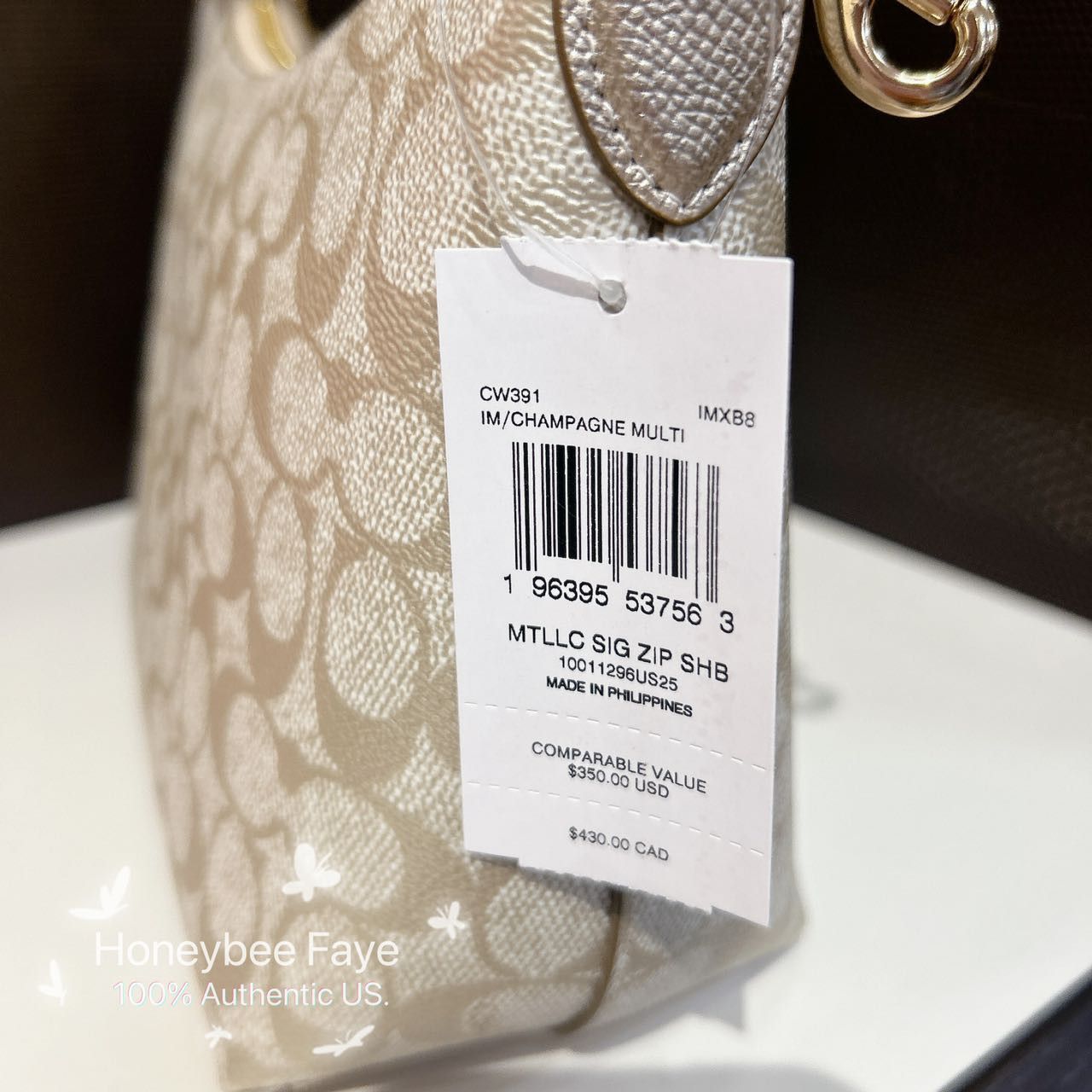 Coach Zip Top Shoulder Bag In Signature Canvas CW391 Size ONE SIZE - 5 Thumbnail