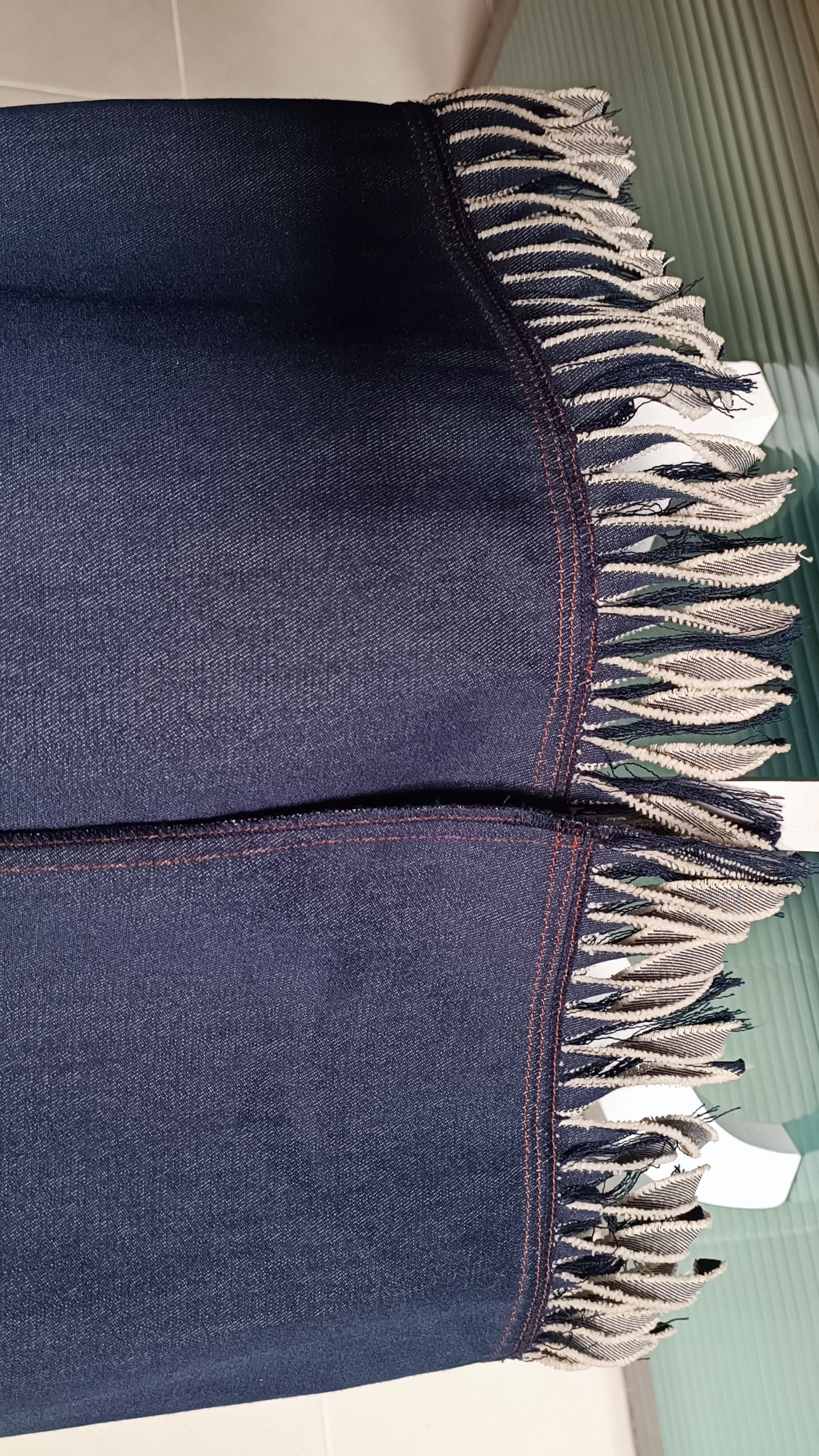 Jean Paul Gaultier FW1992/93- Gaultier Jeans - Long dress with fringes Size S / US 4 / IT 40 - 9 Thumbnail