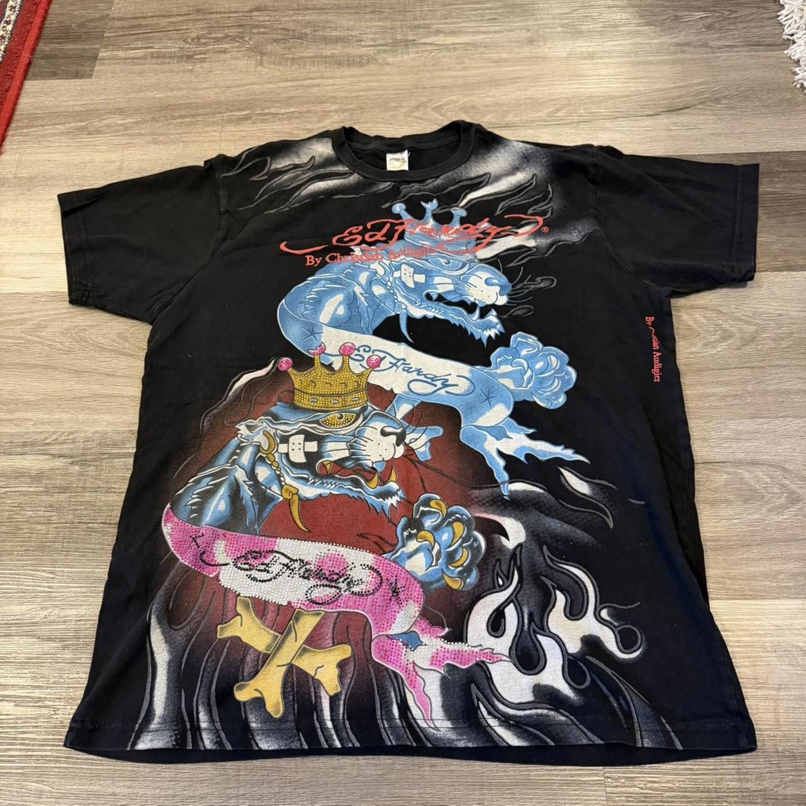 Ed Hardy Vintage Ed Hardy Christian audigier AOP panther t shirt XXL Size US XXL / EU 58 / 5 - 2 Thumbnail