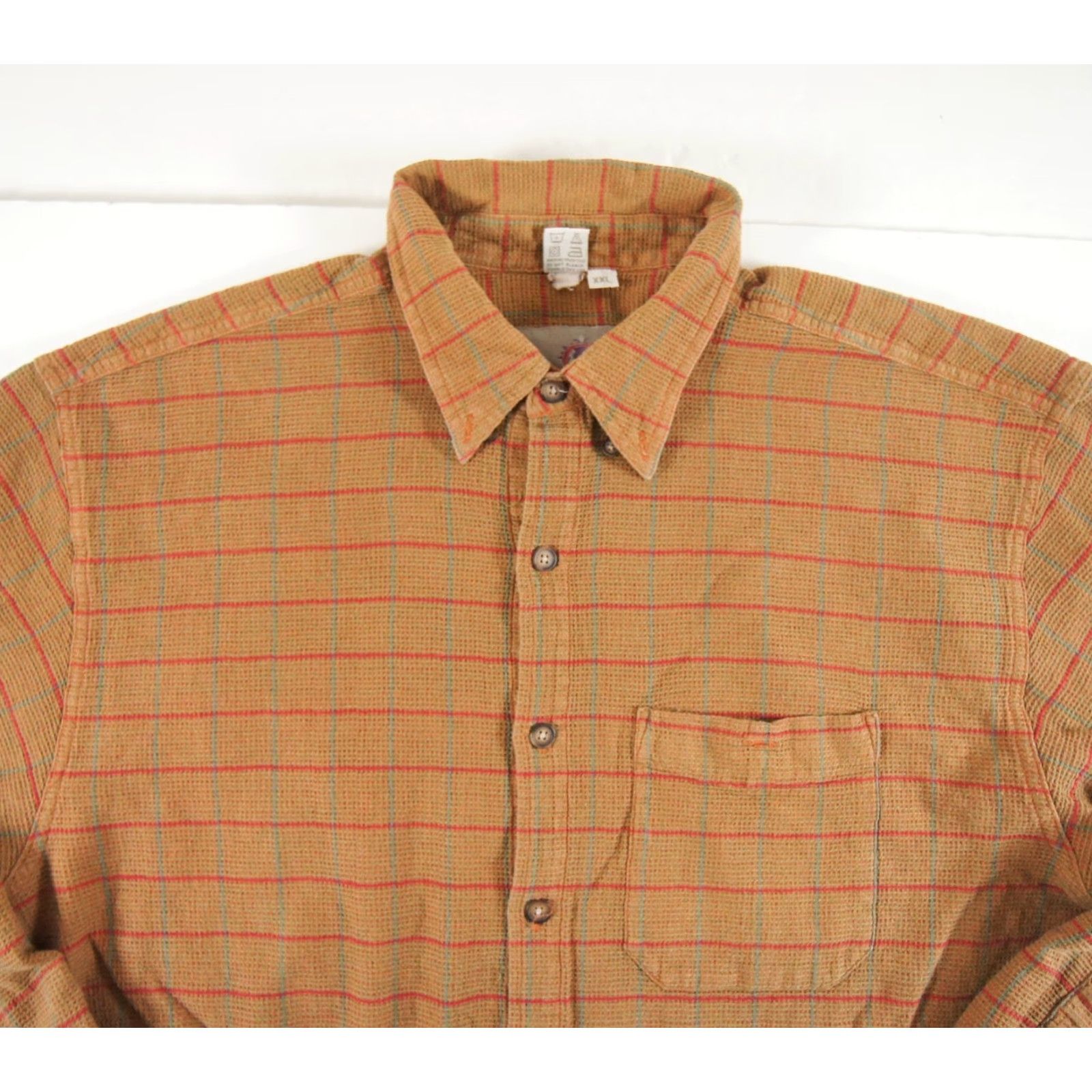 The Territory Ahead VINTAGE Territory Ahead Men's Button-Down Shirt 2XL Brown Waffle Knit Outdoor Casual Size US XXL / EU 58 / 5 - 2 Thumbnail