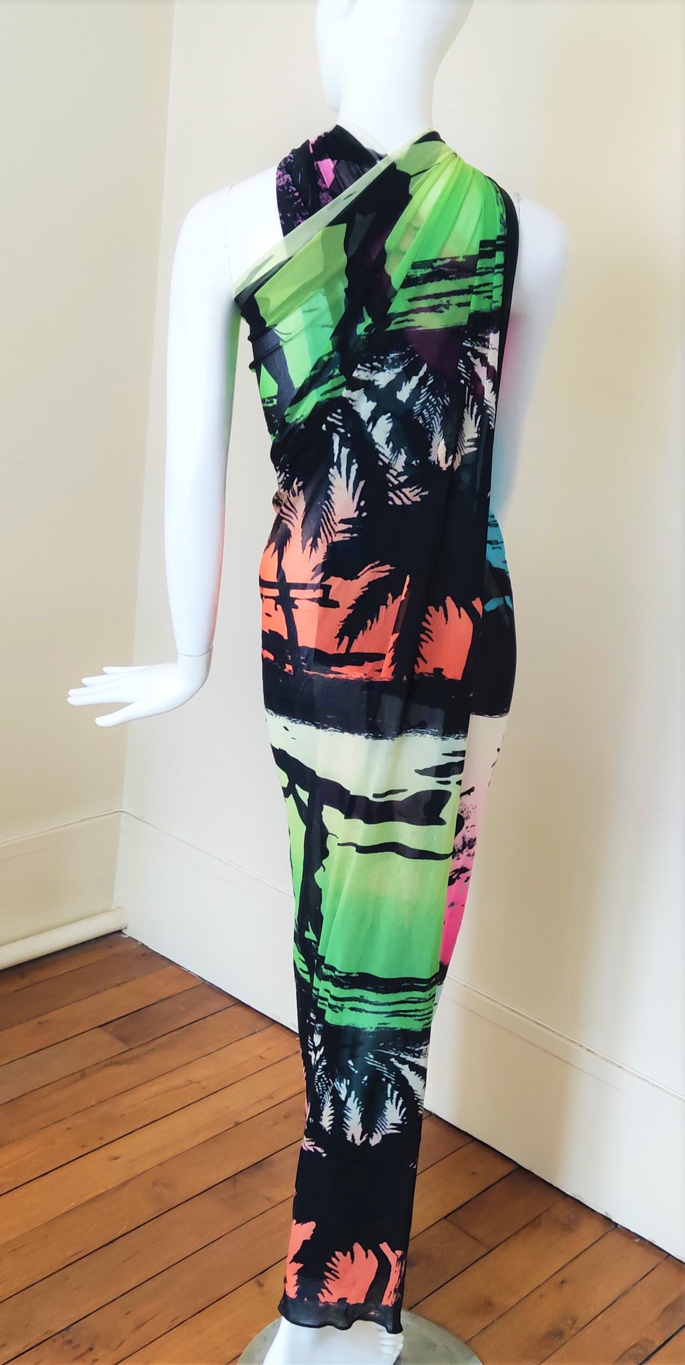 Jean Paul Gaultier Jean Paul Gaultier Tropical Beach Mesh Maxi Pareo Dress Size M / US 6-8 / IT 42-44 - 3 Thumbnail