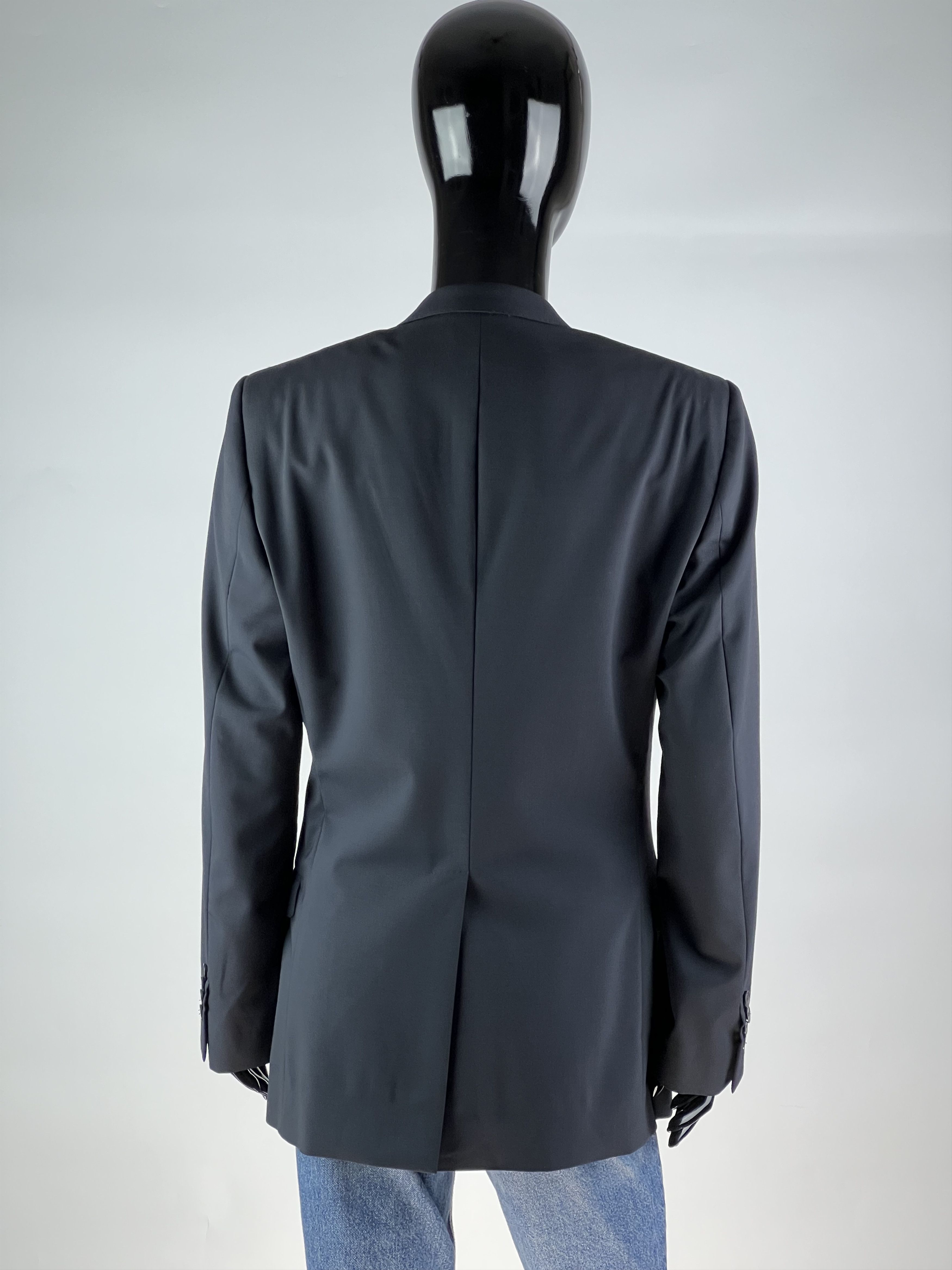 Dolce & Gabbana Dolce & Gabbana Gold Navy Blue Wool Blazer Jacket Size IT44 Size M / US 6-8 / IT 42-44 - 3 Thumbnail