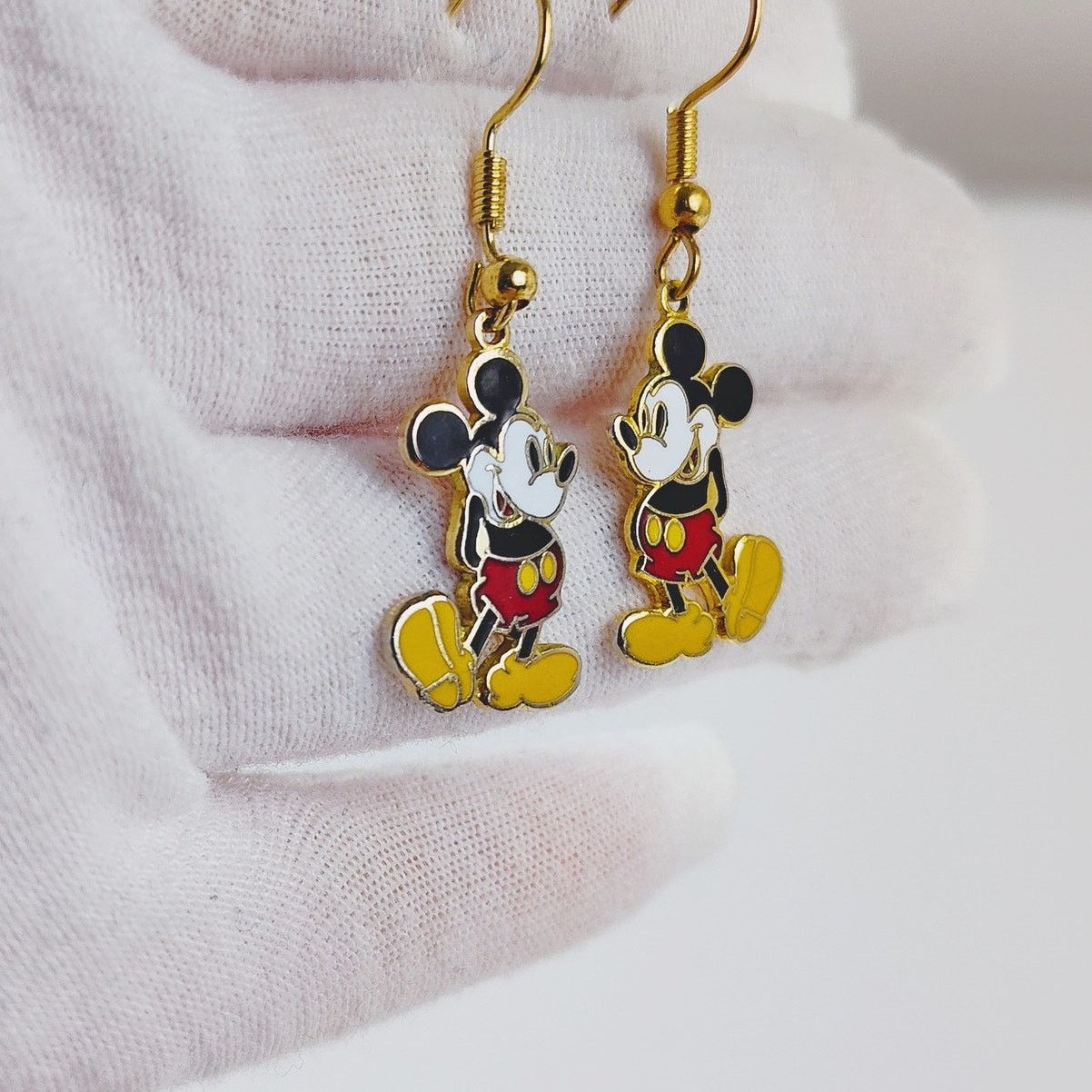 Disney Disney Mickey Mouse Dangle Enamel Earrings Red Shorts Size ONE SIZE - 4 Thumbnail