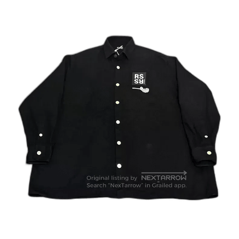 raf simons black long sleeve shirt.