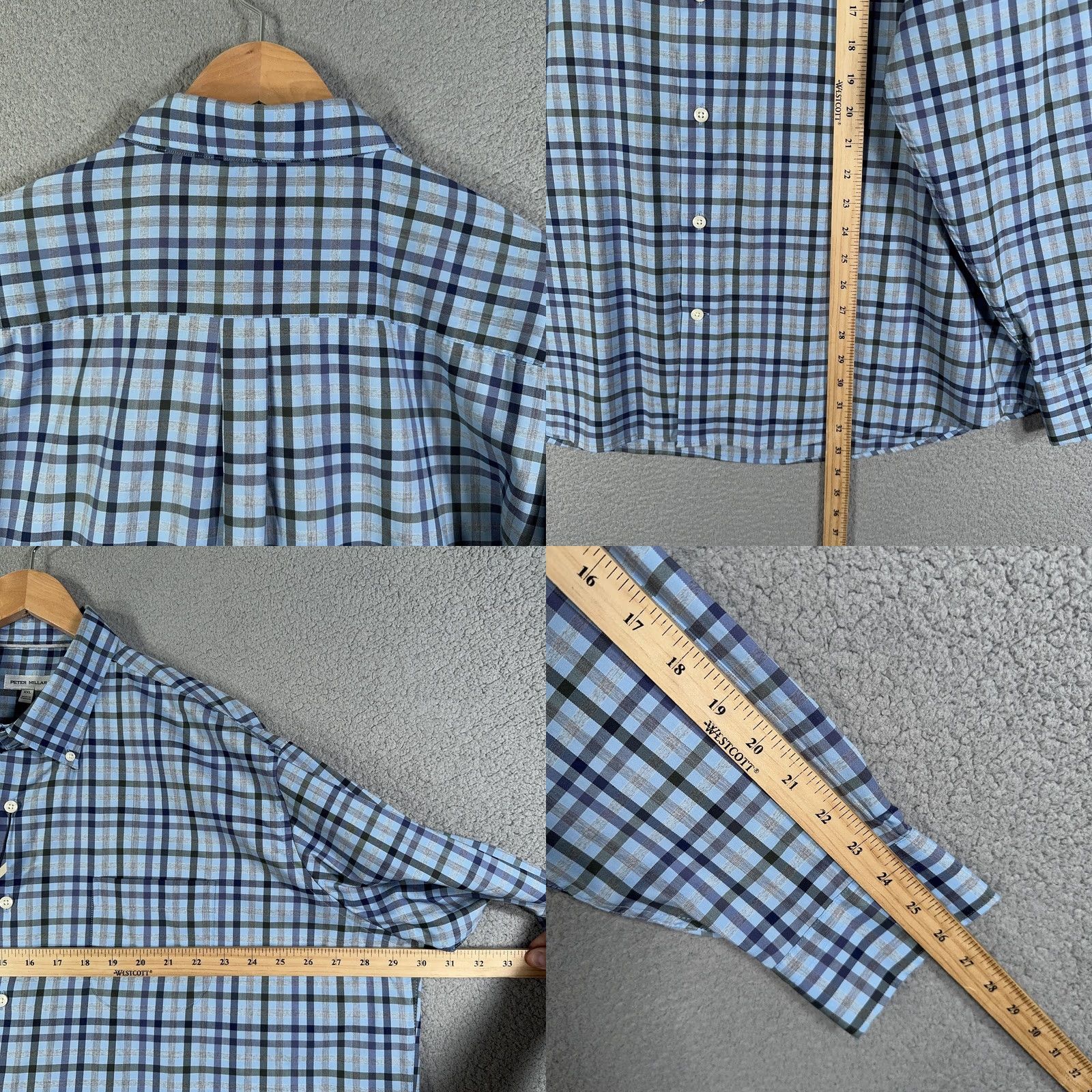 Peter Millar Peter Millar Shirt Men XXL Blue Chambly Crown Lite Stretch Plaid Sport Button up Size US XXL / EU 58 / 5 - 8 Thumbnail