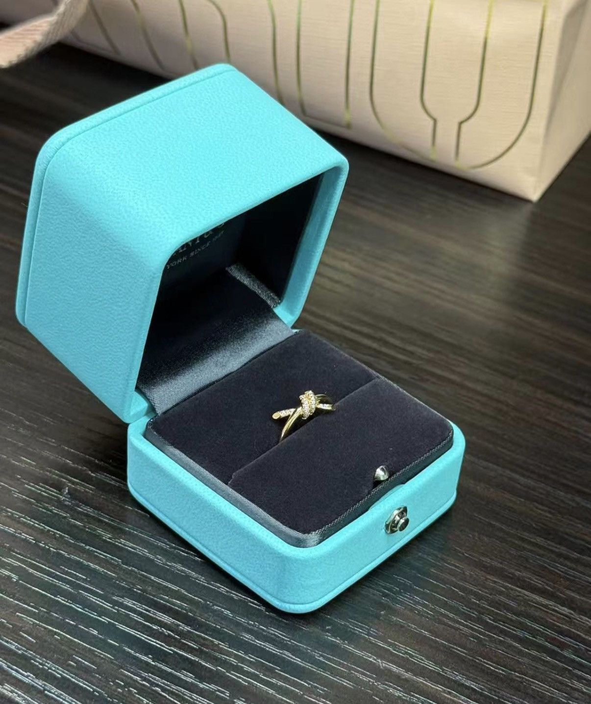 Tiffany & Co. Tiffany Knot Ring in 18K Rose Gold with Diamonds. Size ONE SIZE - 1 Thumbnail