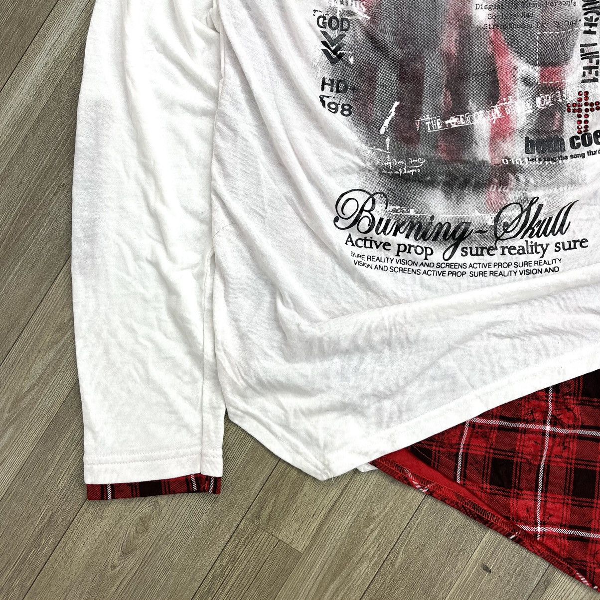 14th Addiction × If Six Was Nine × Japanese Brand Y2K Beaumere Double Layer Poem Gothic Grunge Punk LongSleeve Size US M / EU 48-50 / 2 - 9 Thumbnail