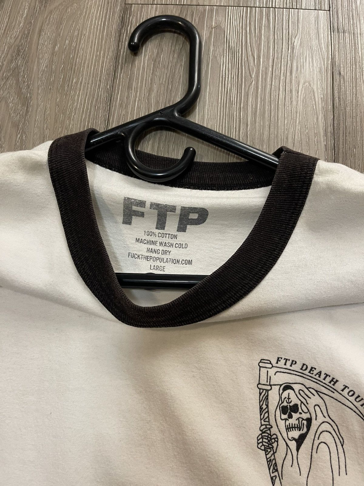 Fuck The Population FTP Death Tour Ringer Tee Size US L / EU 52-54 / 3 - 3 Thumbnail
