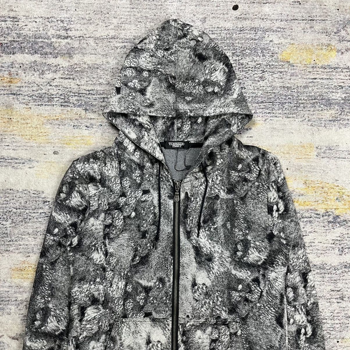 Tornado Mart Tornado mart grey leopard pattern double zip hoodie Size US S / EU 44-46 / 1 - 3 Thumbnail