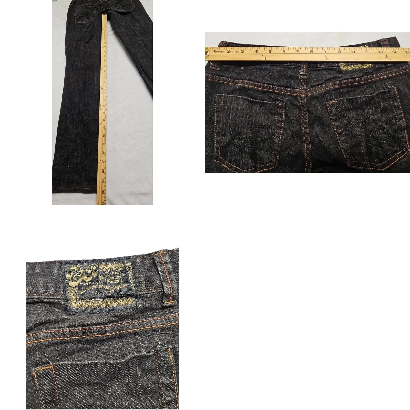 Vintage VINTAGE Chip & Pepper Steamer Lane Skinny Jeans Womens Size 5 Black Stretch Low Rise Denim Cotton Blend Zip Jeans Womens Black Skinny Y2K Vintage Size 27" / US 4 / IT 40 - 9 Thumbnail