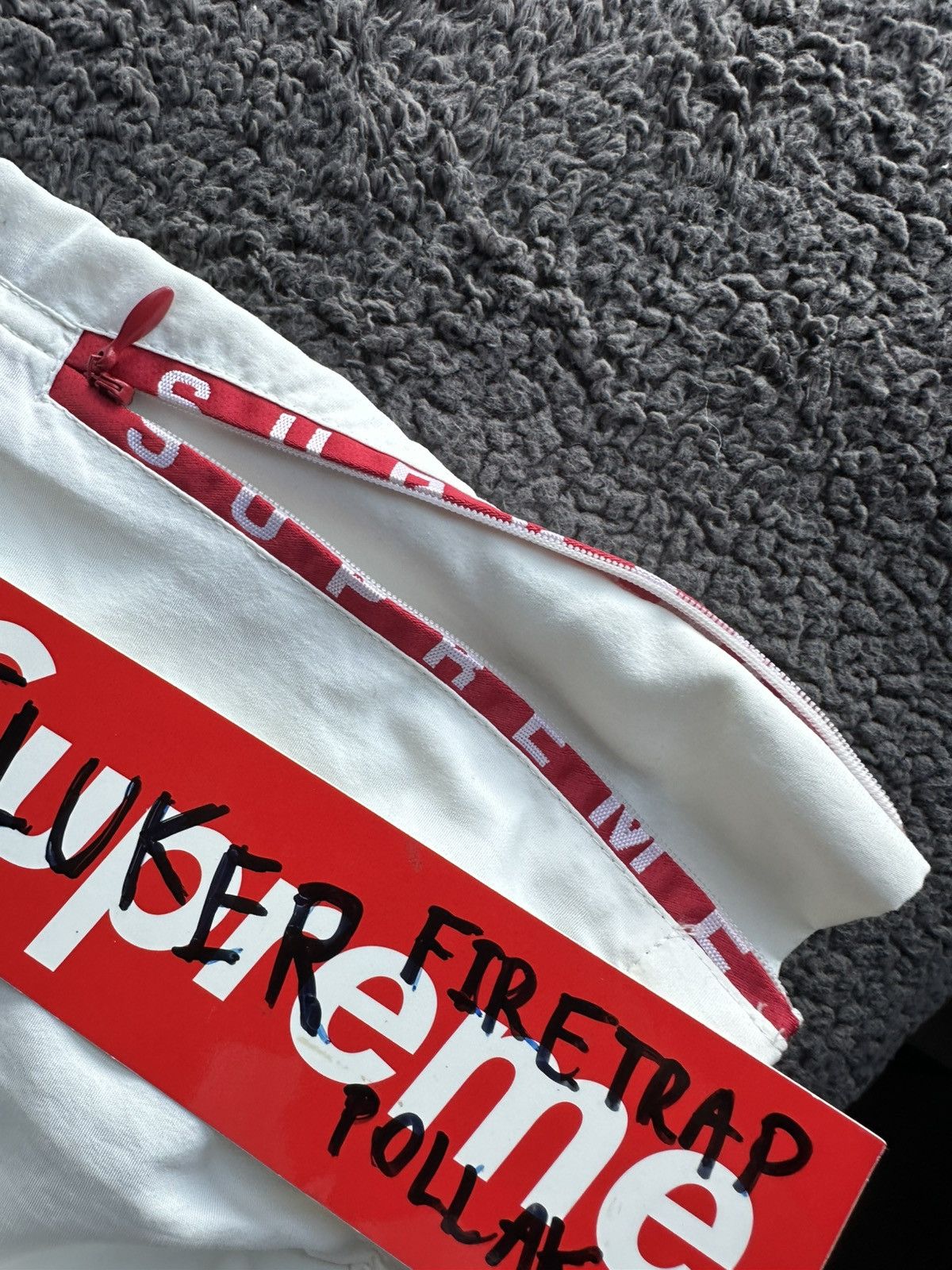Supreme Supreme Warm Up Pants White FW21 Size M Used 8/10 Size US 30 / EU 46 - 5 Thumbnail