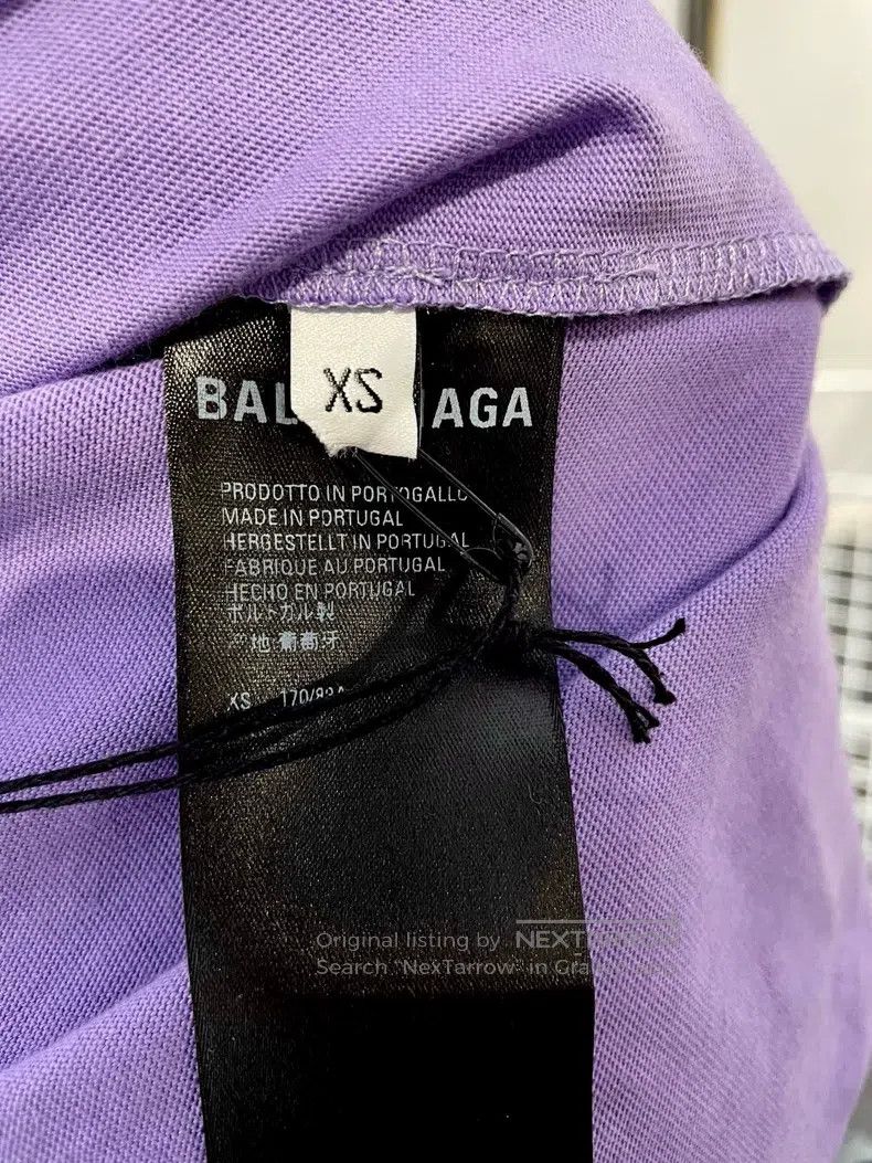 Balenciaga Balenciaga White Coke Embroidered Purple T-Shirt Size US XS / EU 42 / 0 - 6 Thumbnail