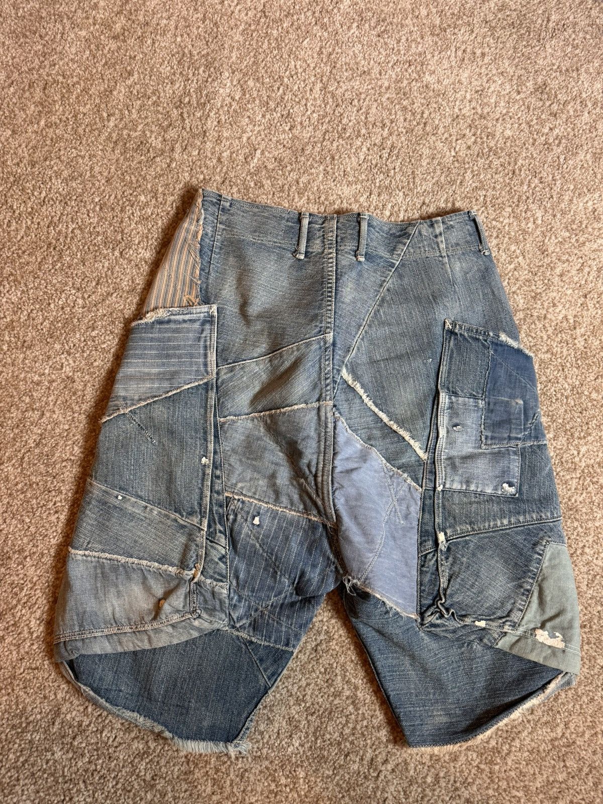 Kapital × Kapital Kountry Kapital Crazy Patchwork Shorts RARE Size US 29 - 6 Thumbnail