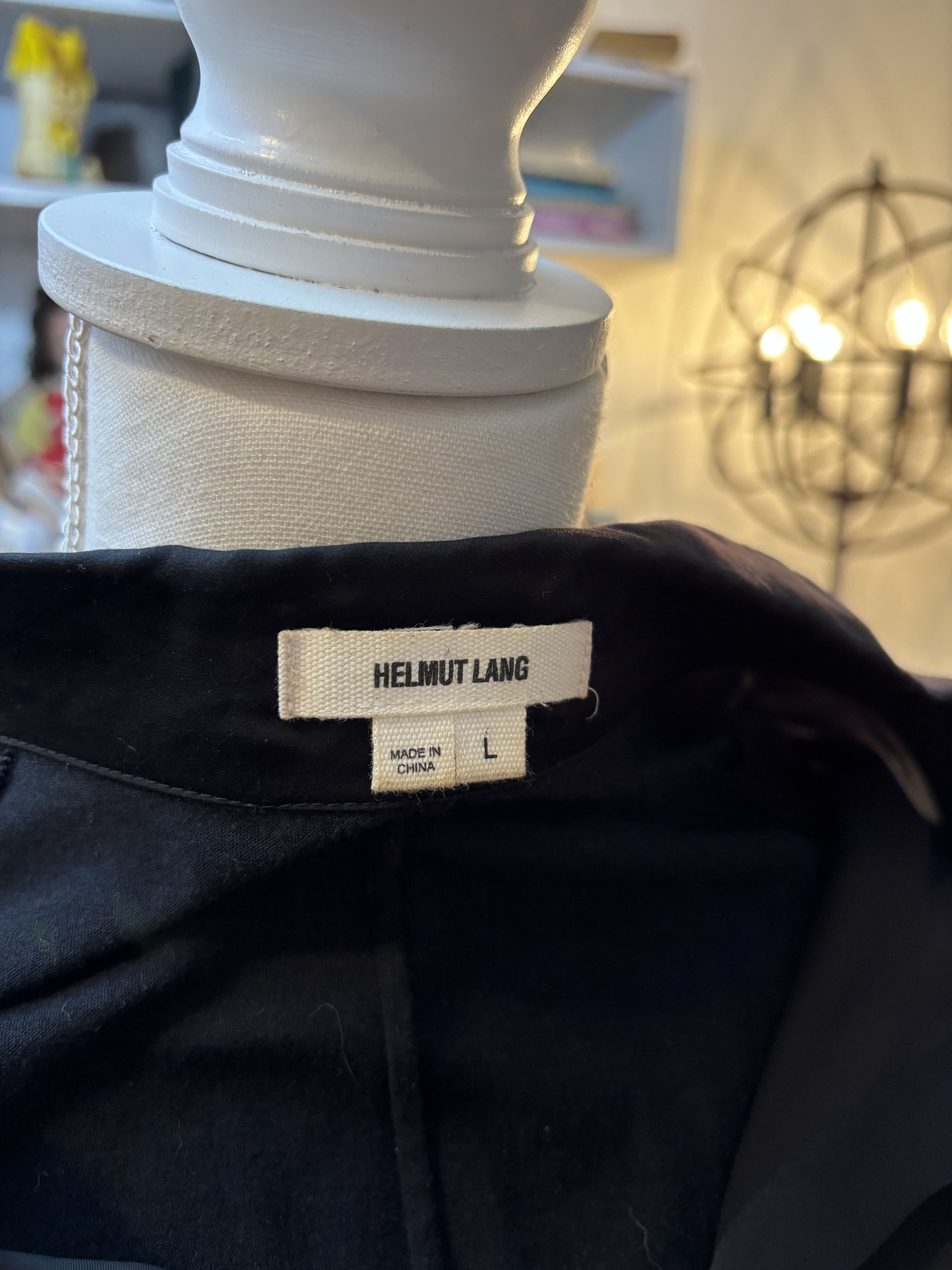 Helmut Lang HELMUT LANG Black S/Sleeve Collar Shirt Size L / US 10 / IT 46 - 5 Thumbnail
