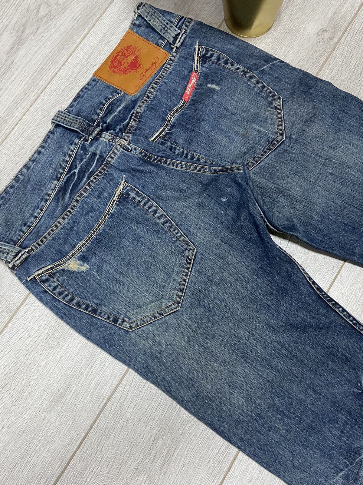 Ed Hardy Ed Hardy 🐯 tiger vintage big embro logo jeans Size US 36 / EU 52 - 15 Thumbnail