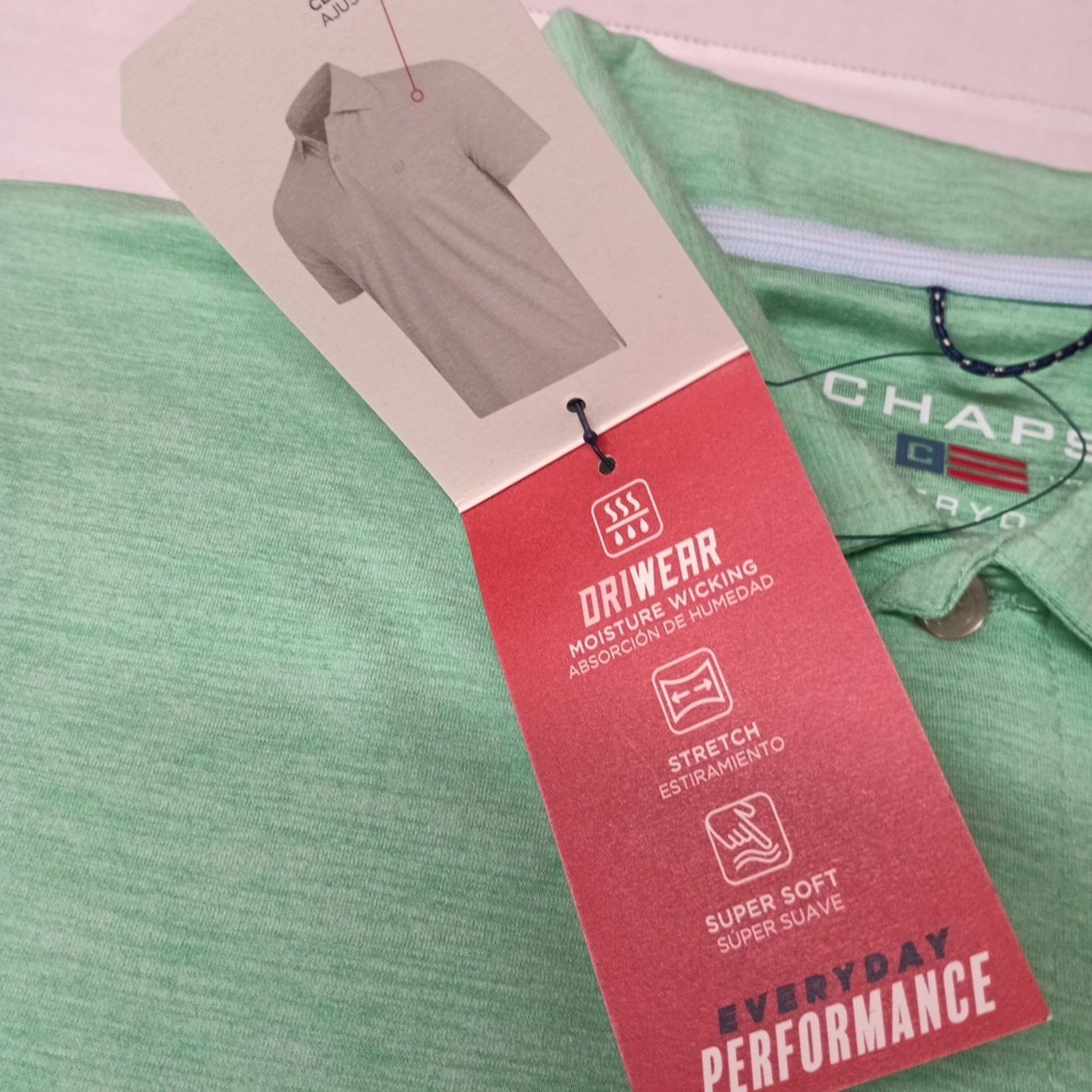 Chaps Chaps Everyday Performance Polo Shirt Men's Size M Jade Size US M / EU 48-50 / 2 - 3 Thumbnail