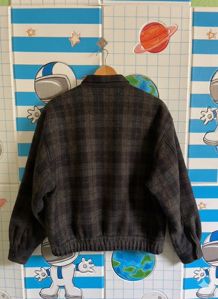 Vintage Vintage H-L Henri-Luc Chapuis Plaid Wool Bomber Jacket Size US L / EU 52-54 / 3 - 2 Thumbnail